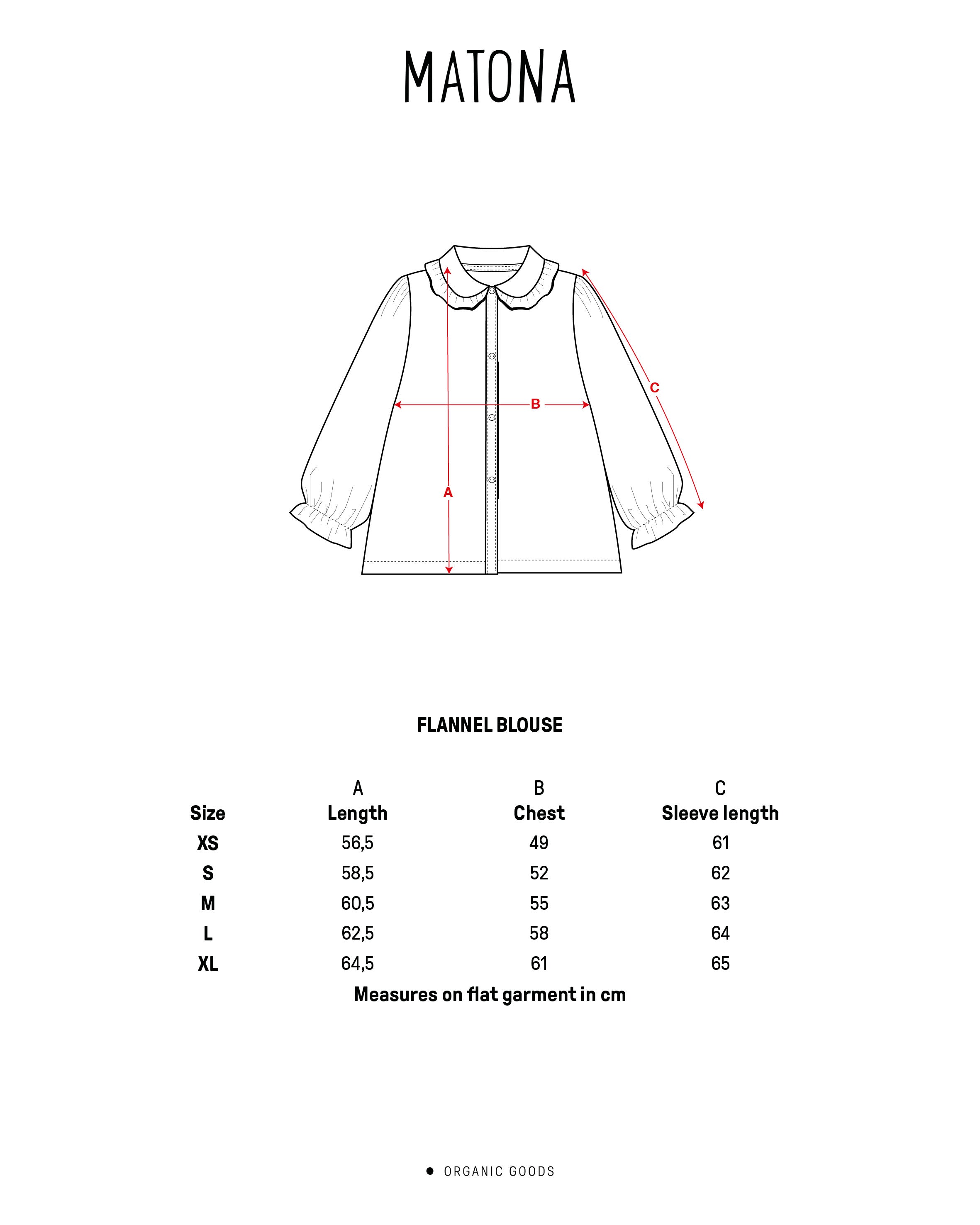 Karierte Flannelbluse aus 100% Bio-Baumwolle von Matona