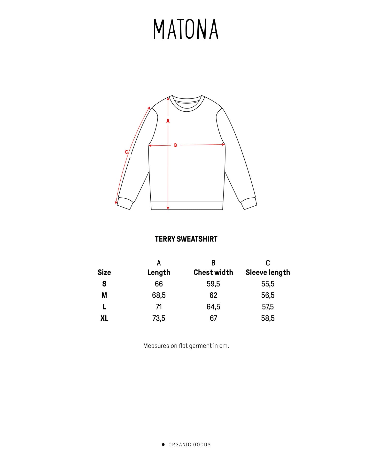 Blaues Sweatshirt Terry aus 100% Bio-Baumwolle von Matona