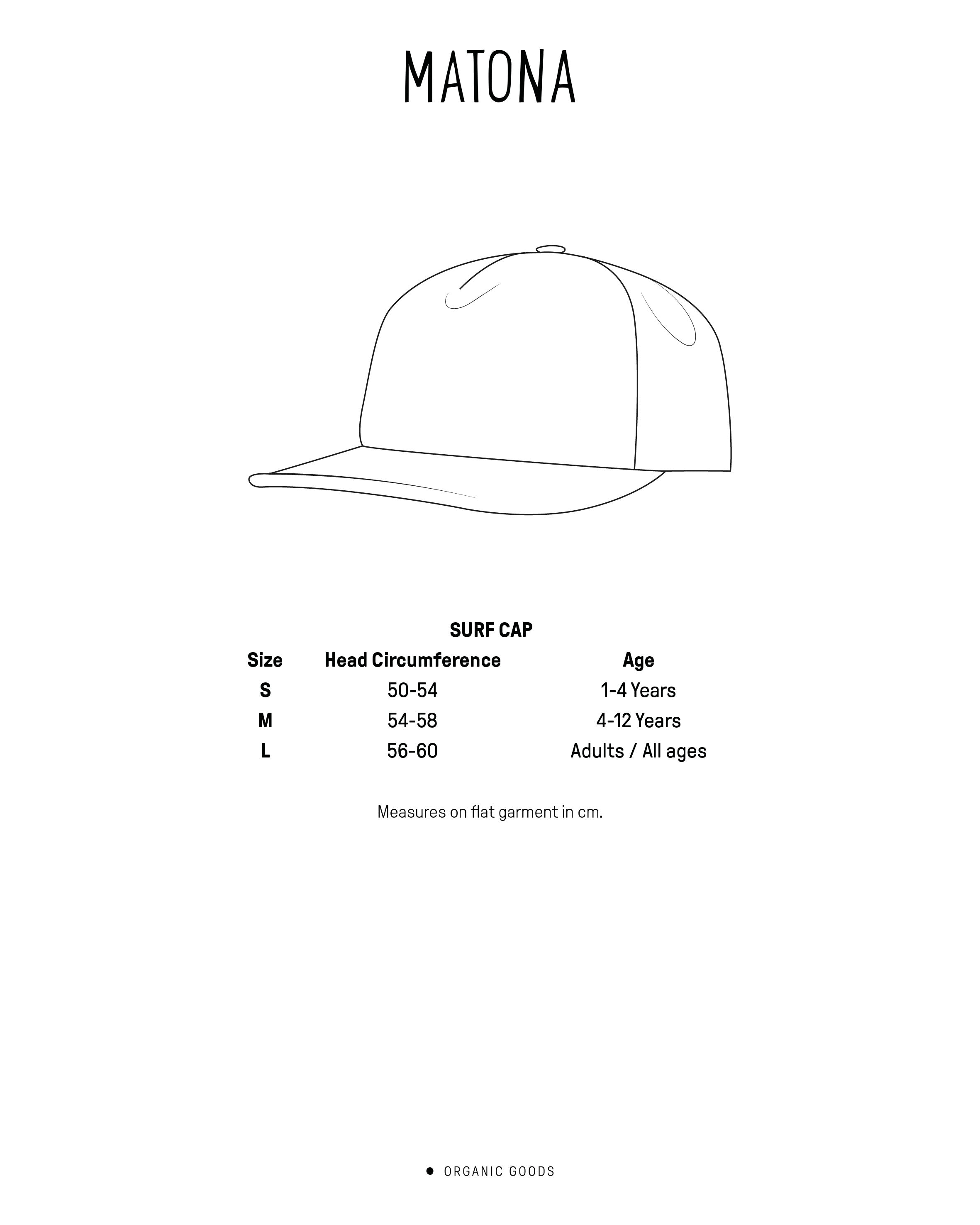 Dunkelrotes Cap Surf aus Bio-Baumwolle von Matona