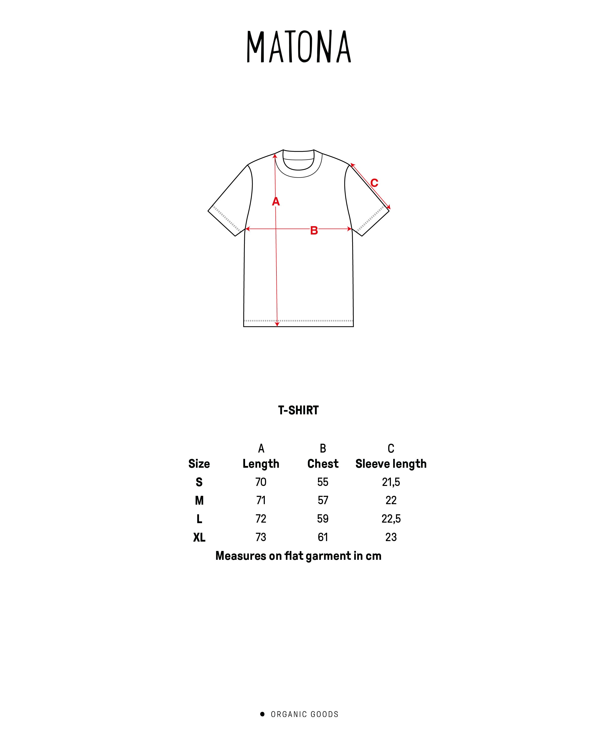 T-shirt blanc All Day en coton 100 % biologique de la marque Matona