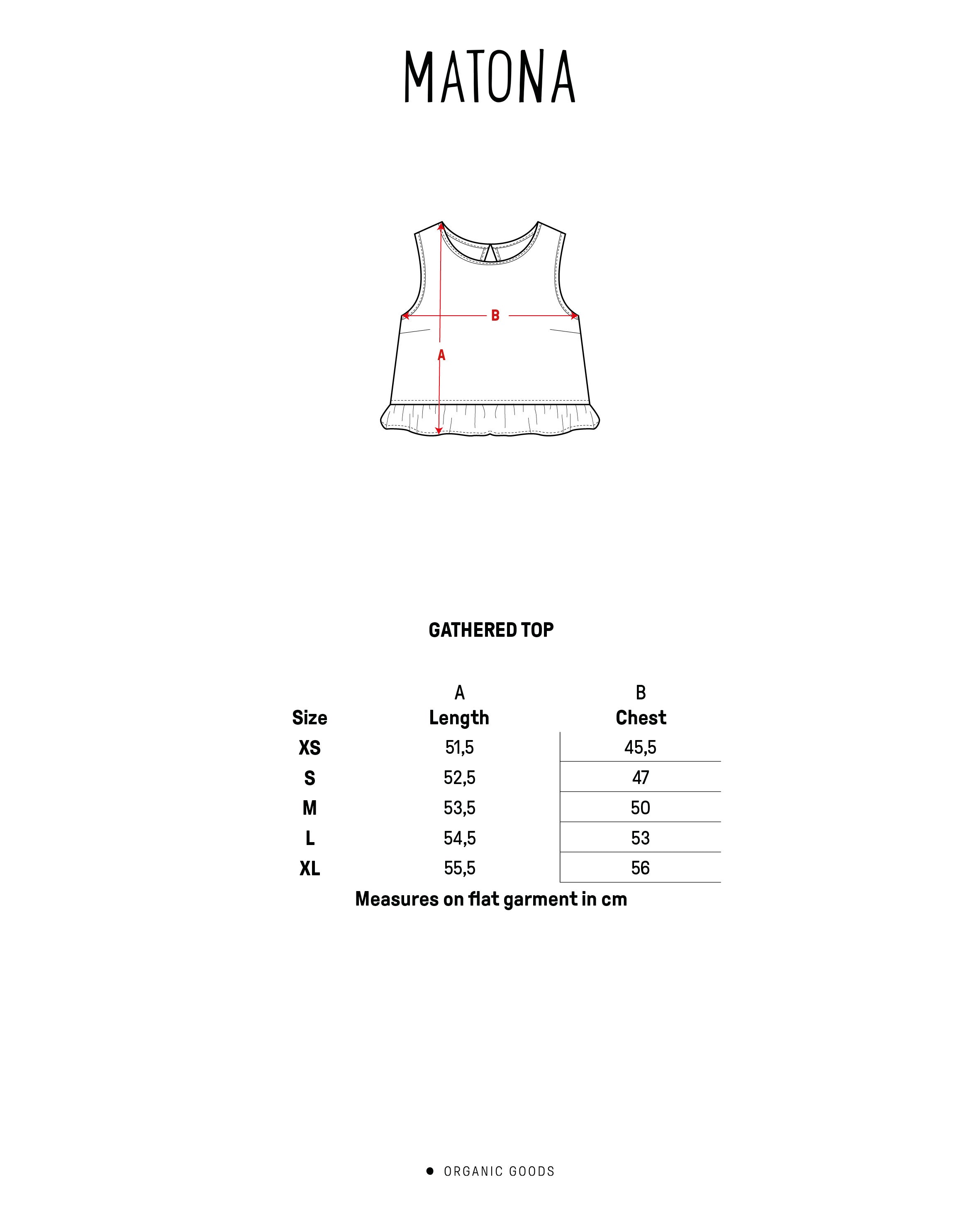 Olivgrünes Top Gathered aus Bio-Baumwolle von Matona