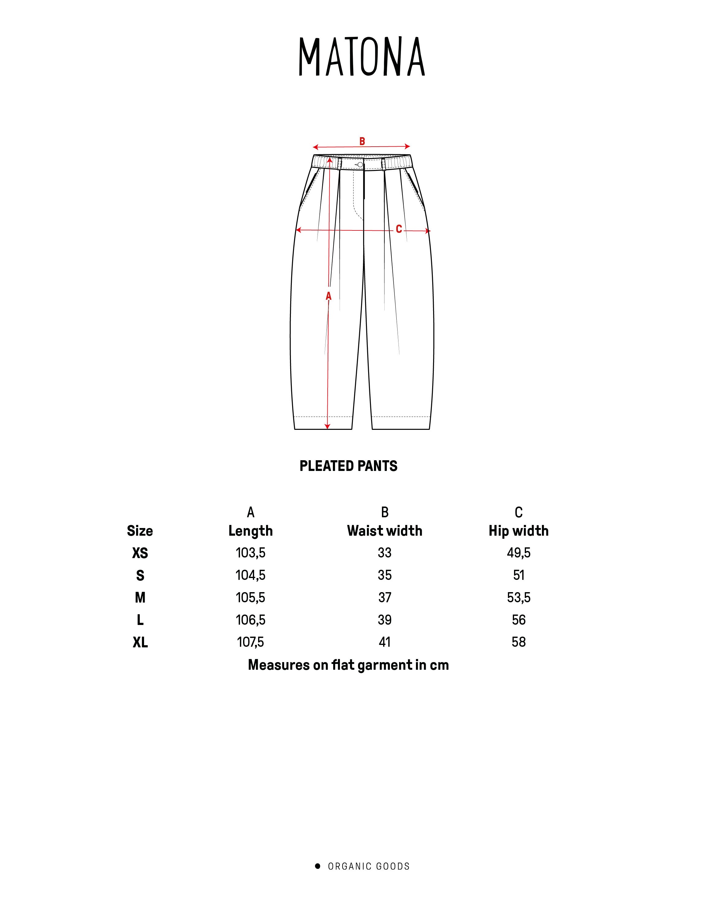 Beige Hose aus 100% Bio-Baumwolle von Matona