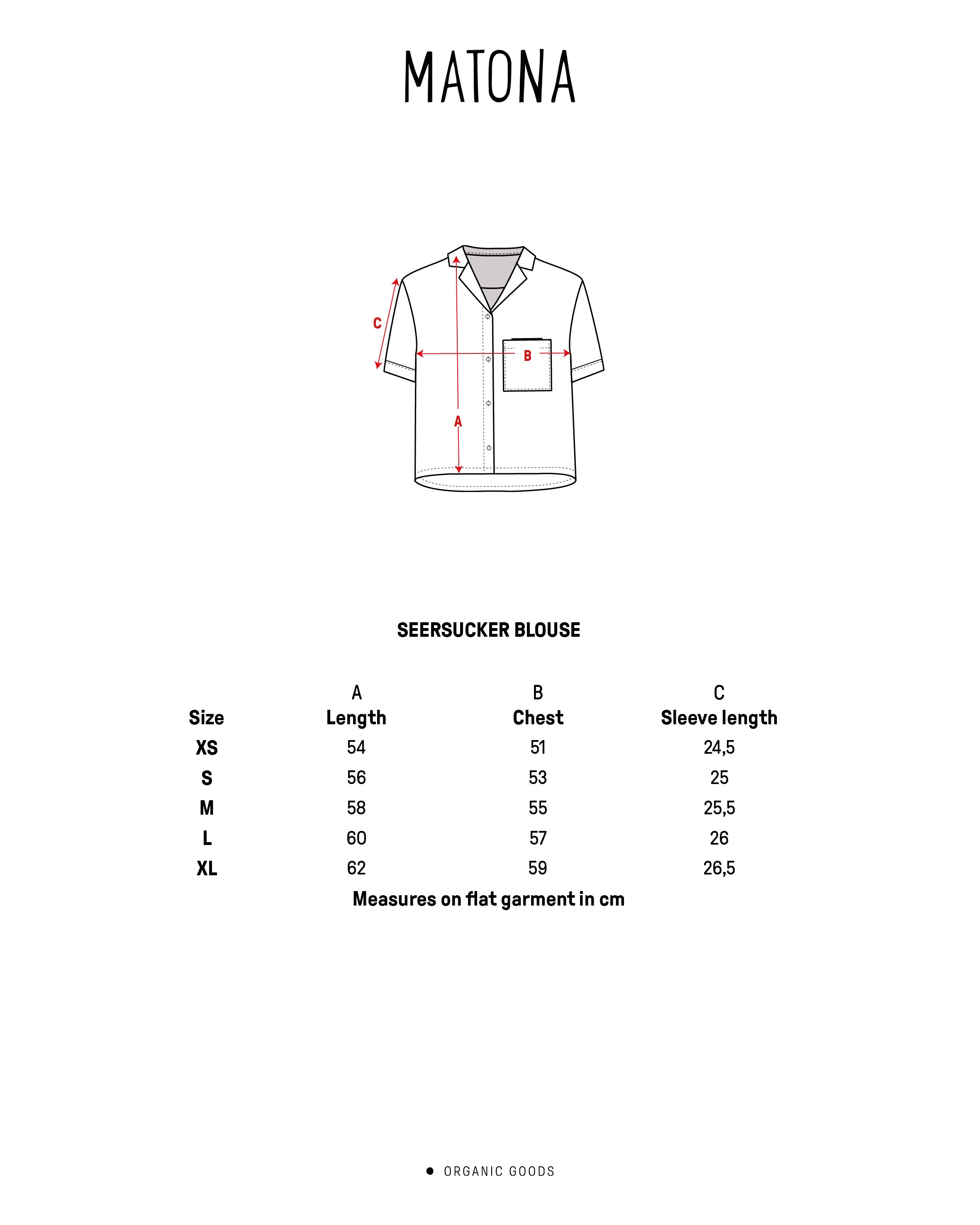 Dunkelblaue Bluse aus Seersucker-Material von Matona