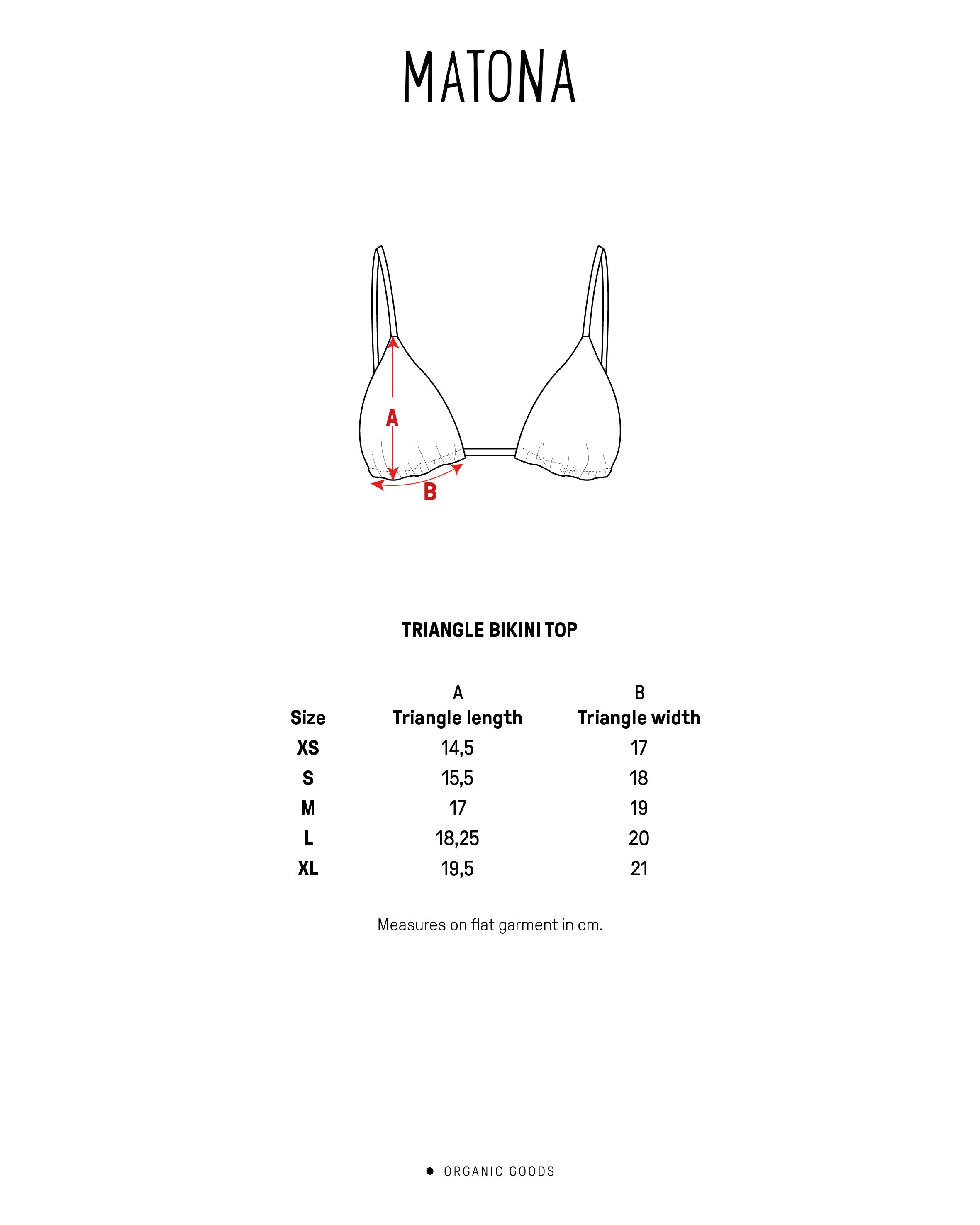 Haut de bikini triangle violet en Econyl durable de Matona