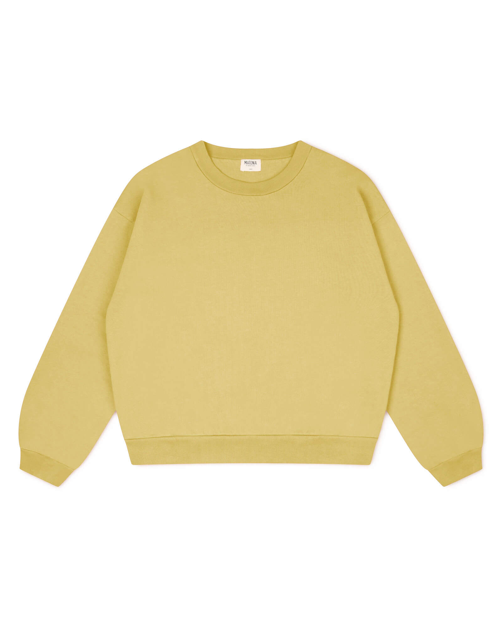 Sweat-shirt jaune à manches longues citrona en coton biologique de Matona