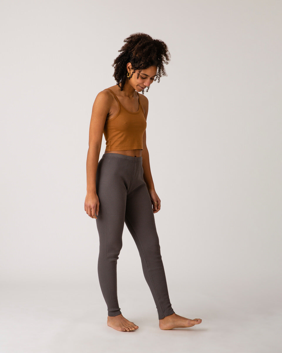 Graue Leggings graphite aus Bio-Baumwolle von Matona