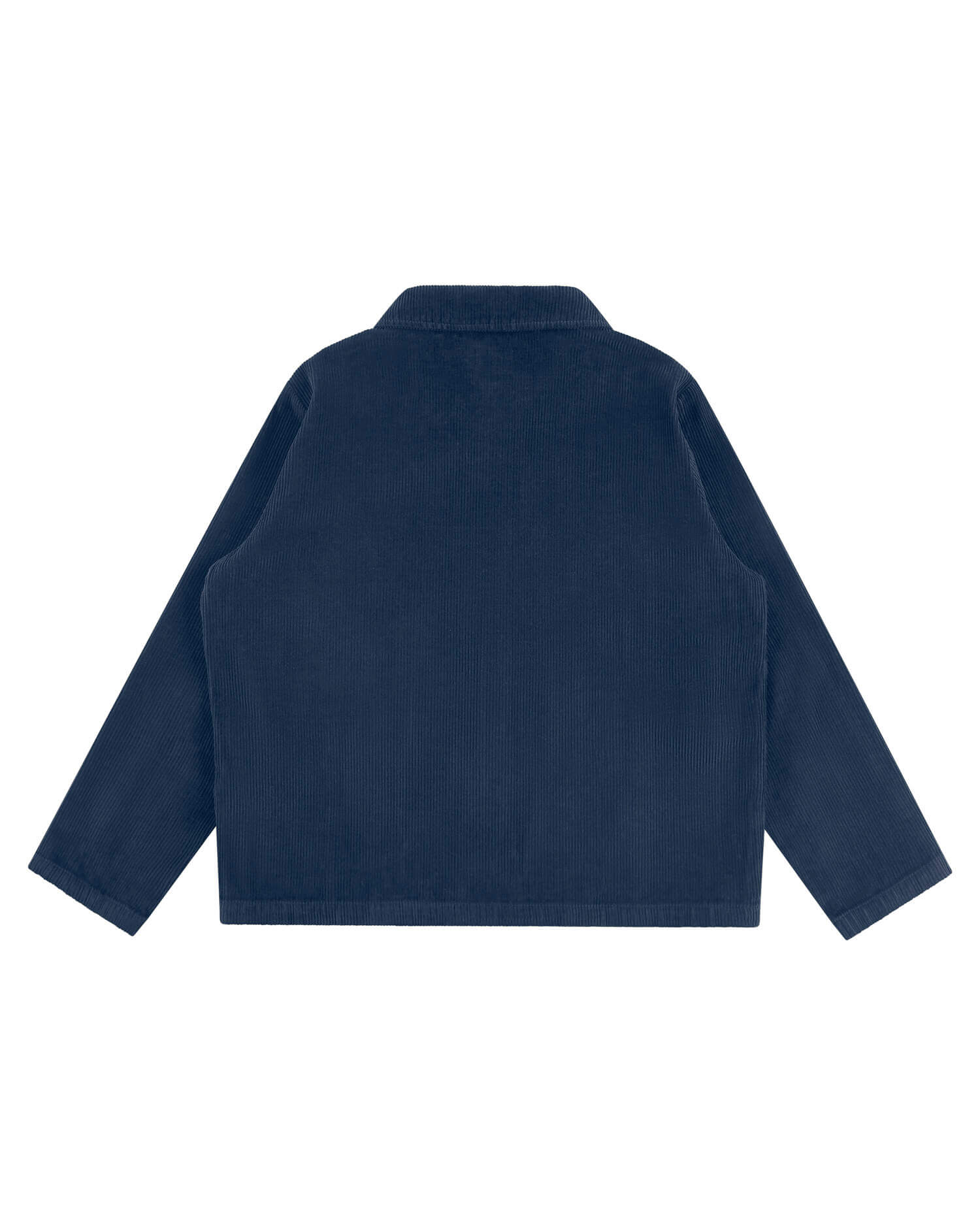 Veste en velours côtelé bleu foncé en coton 100% biologique de Matona
