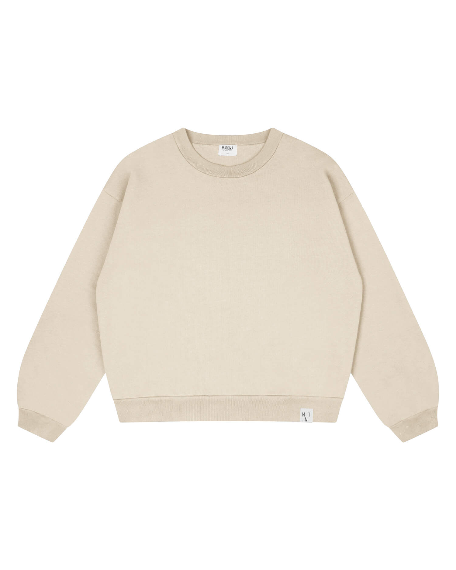 Beige sweatshirt made of organic cotton from Matona