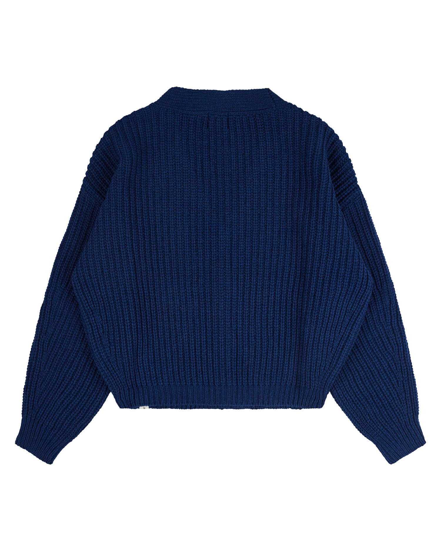 Dunkelblaue Strickjacke aus Bio-Baumwolle & Merinowolle von Matona
