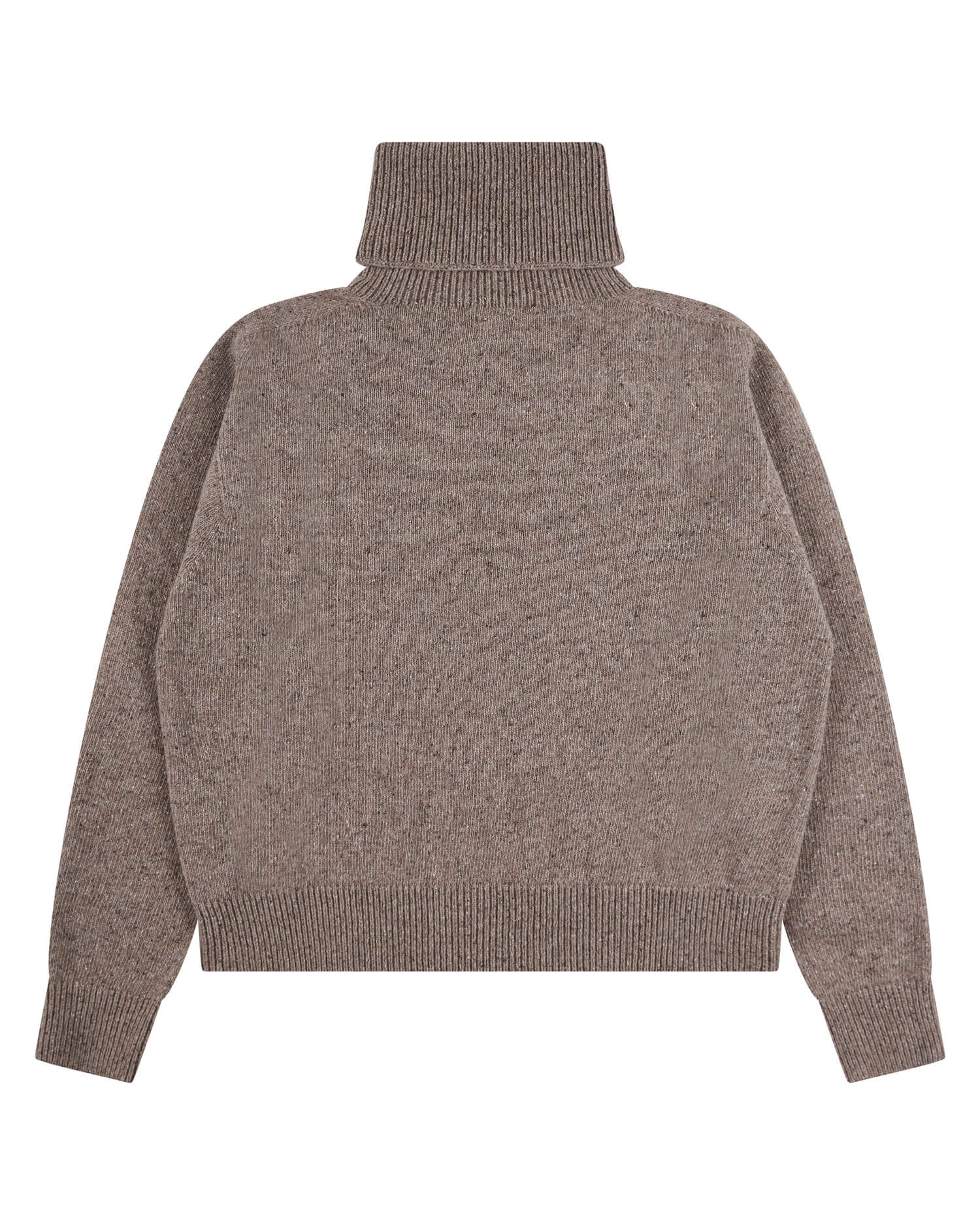Brown wool & silk turtleneck sweater by Matona