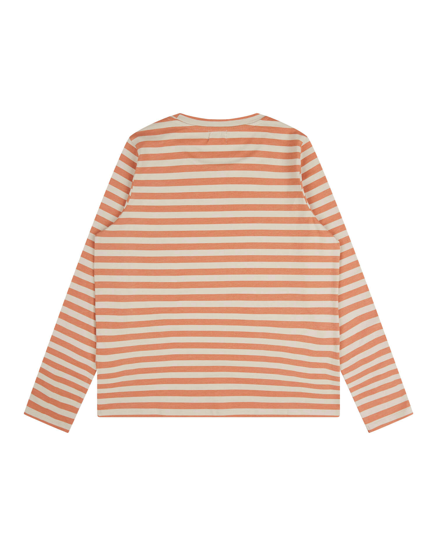 Orange gestreiftes Langarmshirt aus 100% Bio-Baumwolle von Matona
