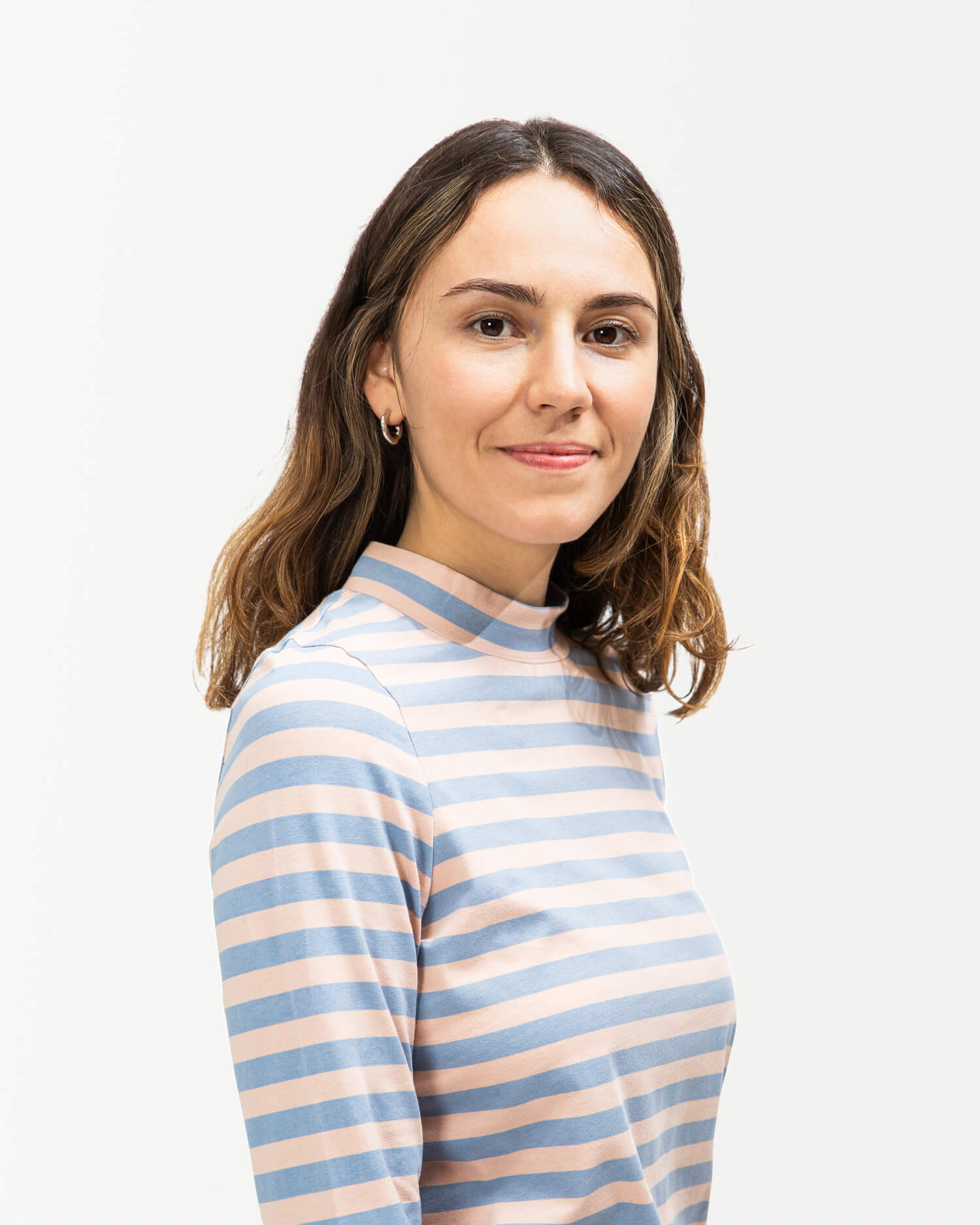 Striped long-sleeved shirt made of organic cotton mix by Matona