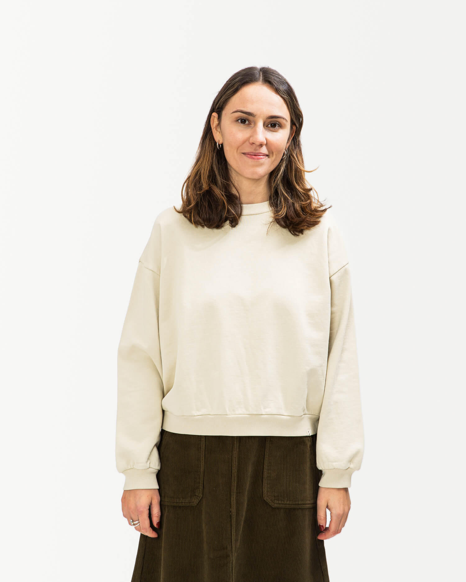 Beige sweatshirt made of organic cotton from Matona