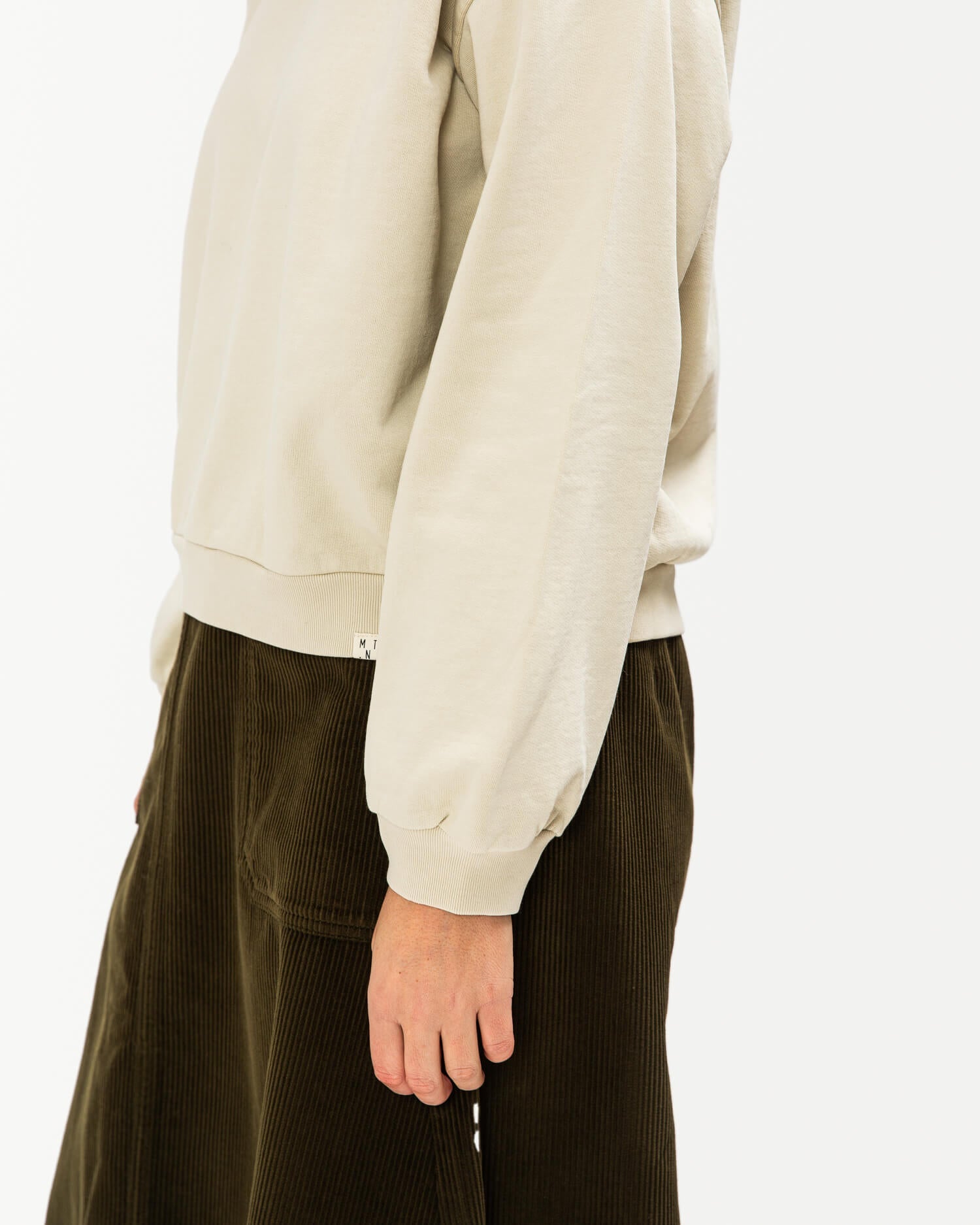 Beige sweatshirt made of organic cotton from Matona