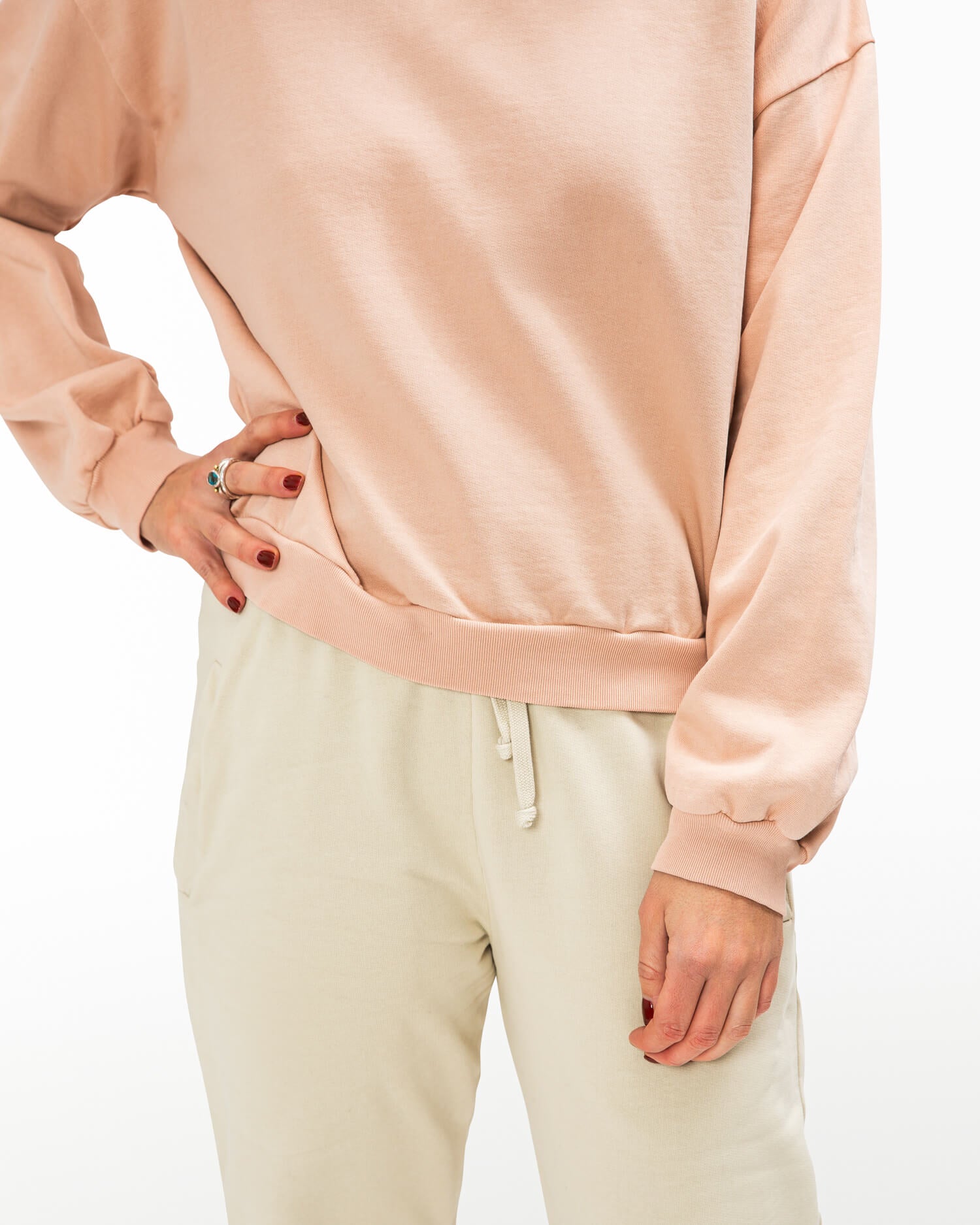 Rosa Sweatshirt aus Bio-Baumwolle von Matona