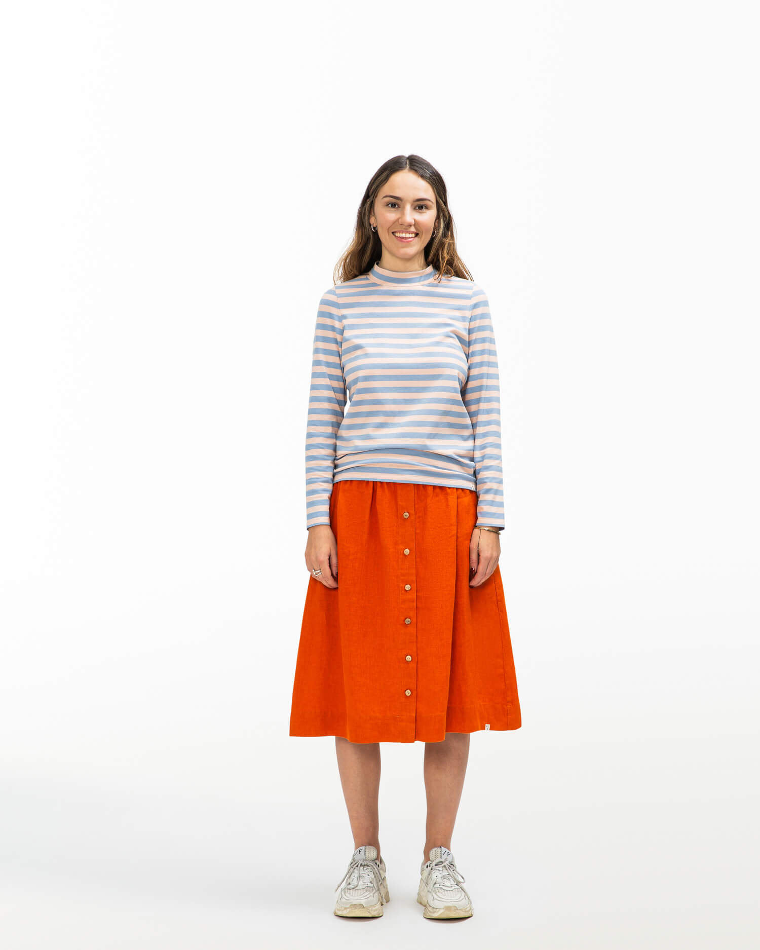 Orange skirt midi made from 100% by Matona