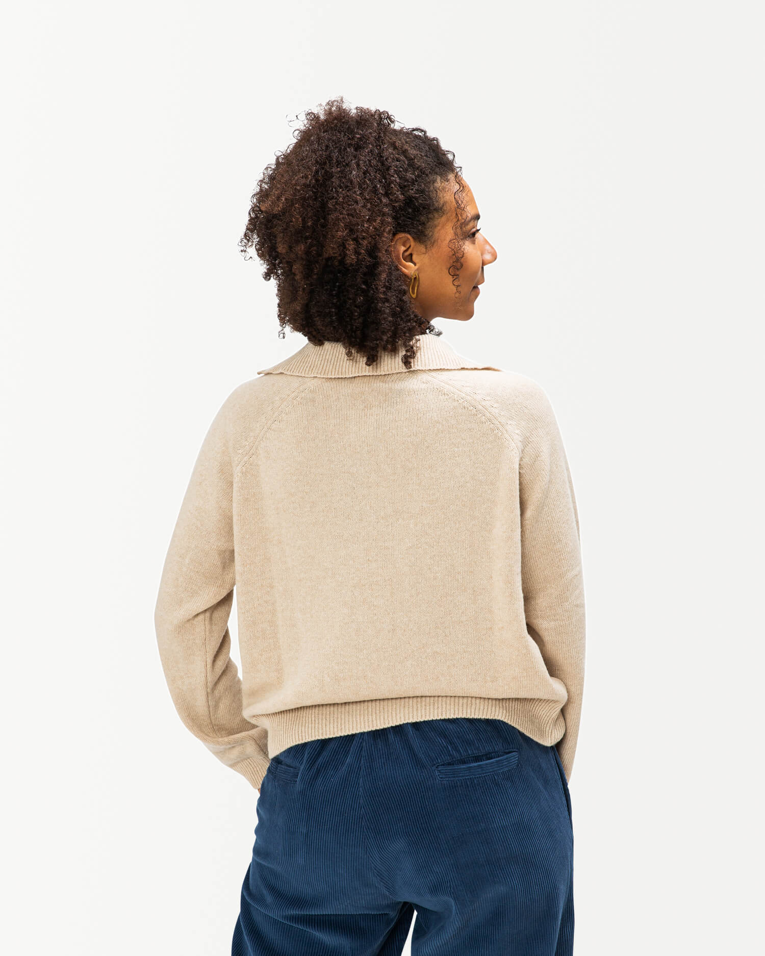 Beige sweater made from recycled wool by Matona