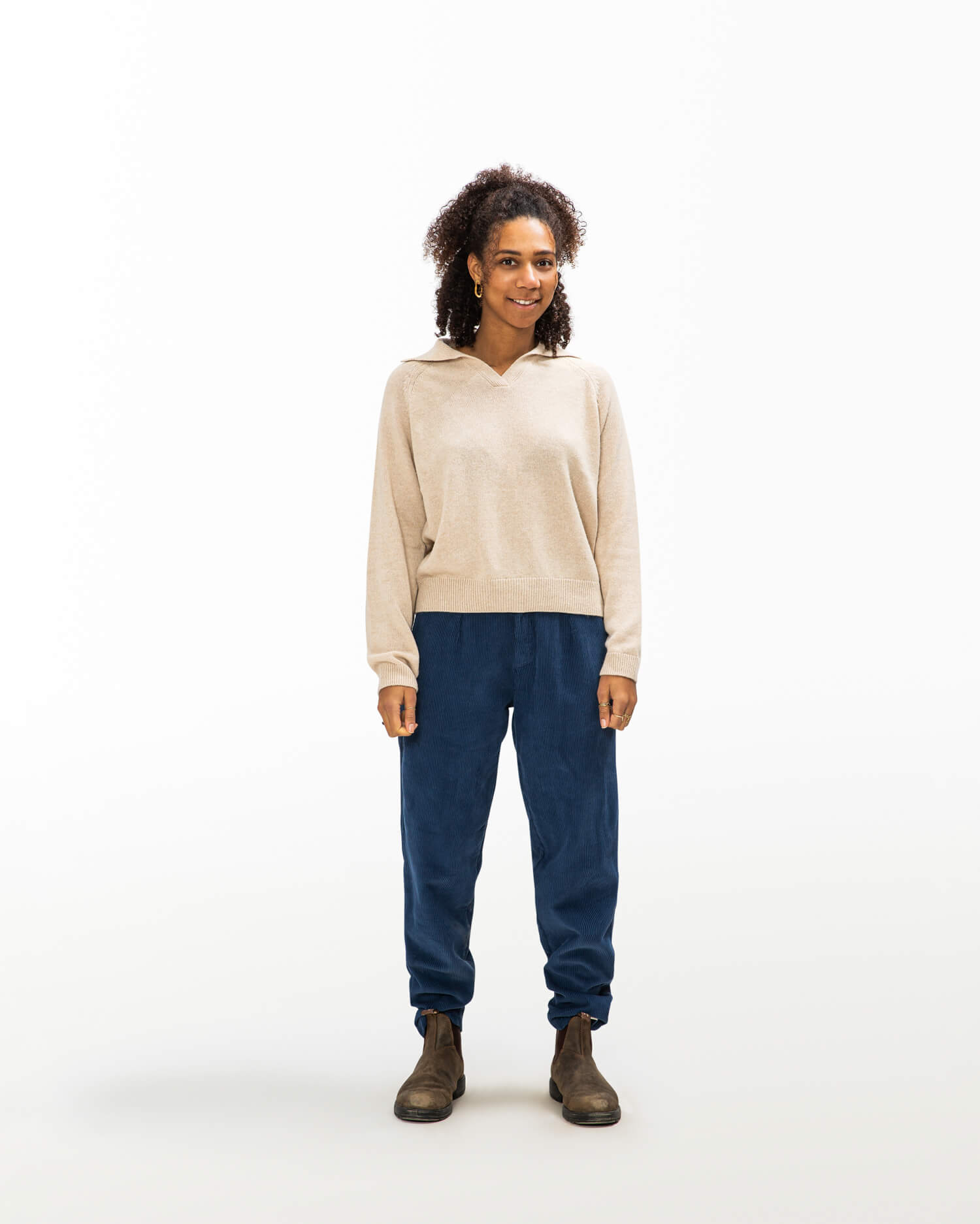 Beige sweater made from recycled wool by Matona