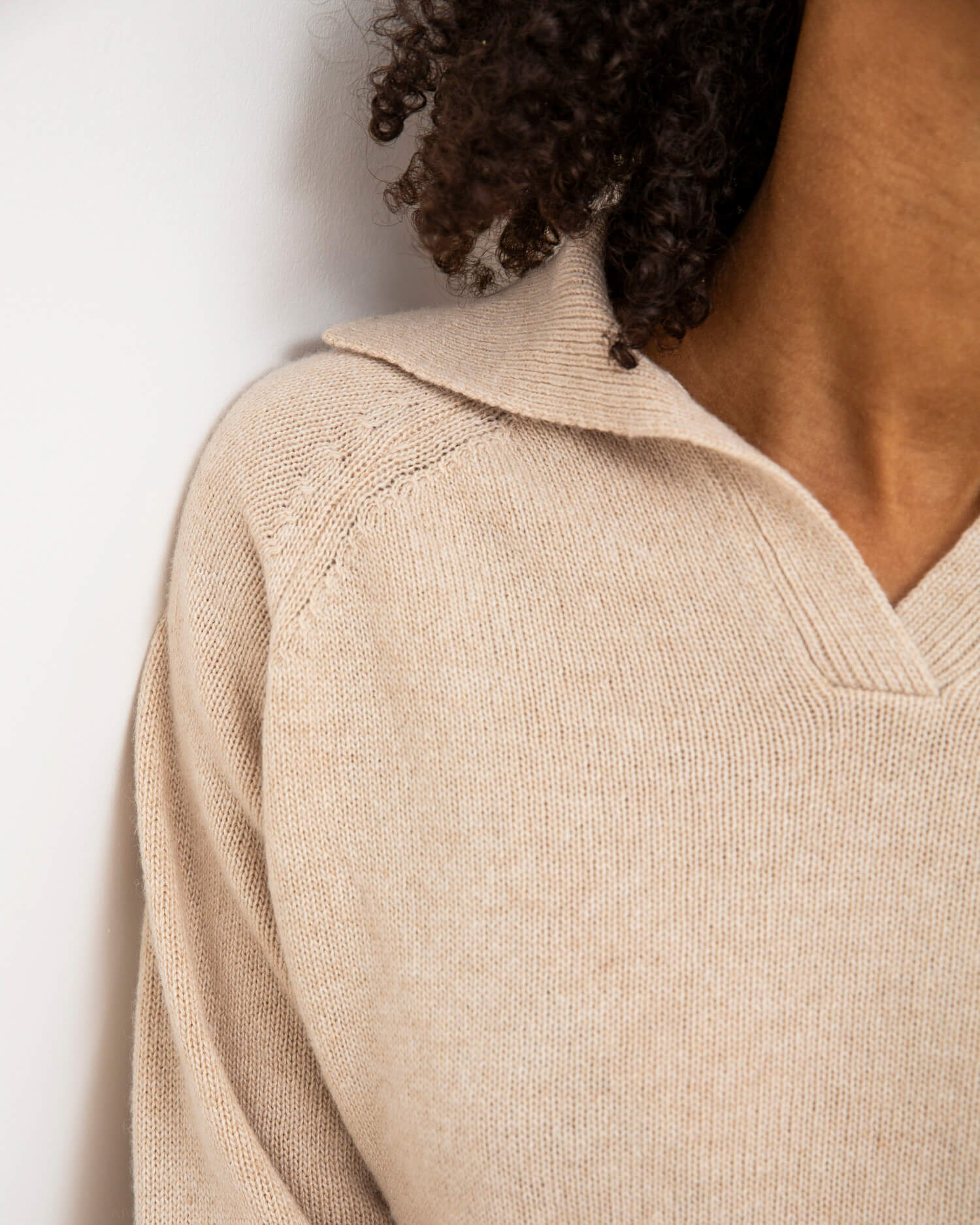 Beige sweater made from recycled wool by Matona