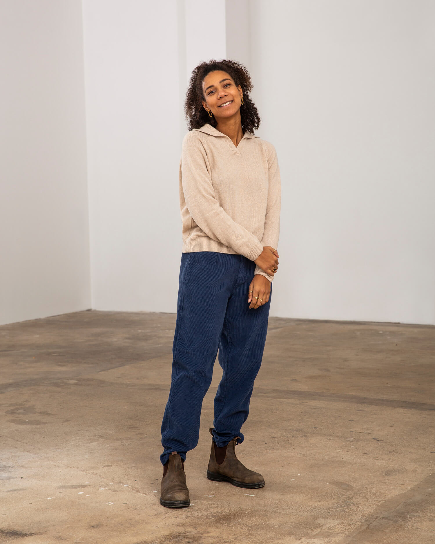 Beige sweater made from recycled wool by Matona