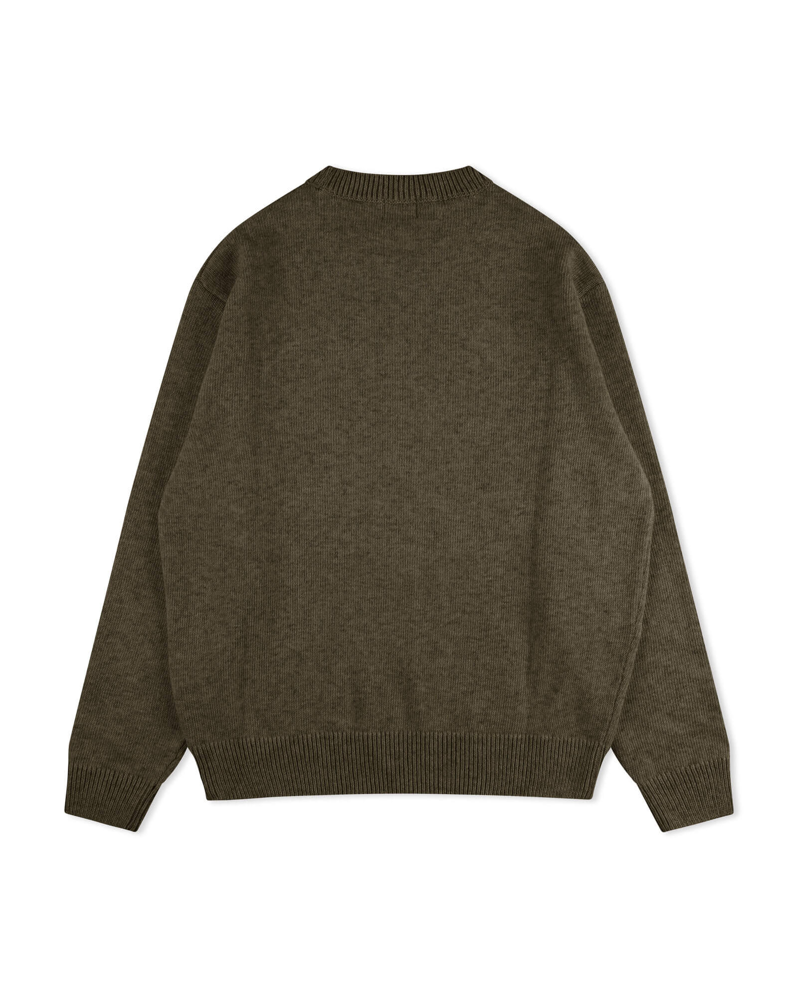 Grüner Strick-Sweater olive aus Bio-Wolle von Matona