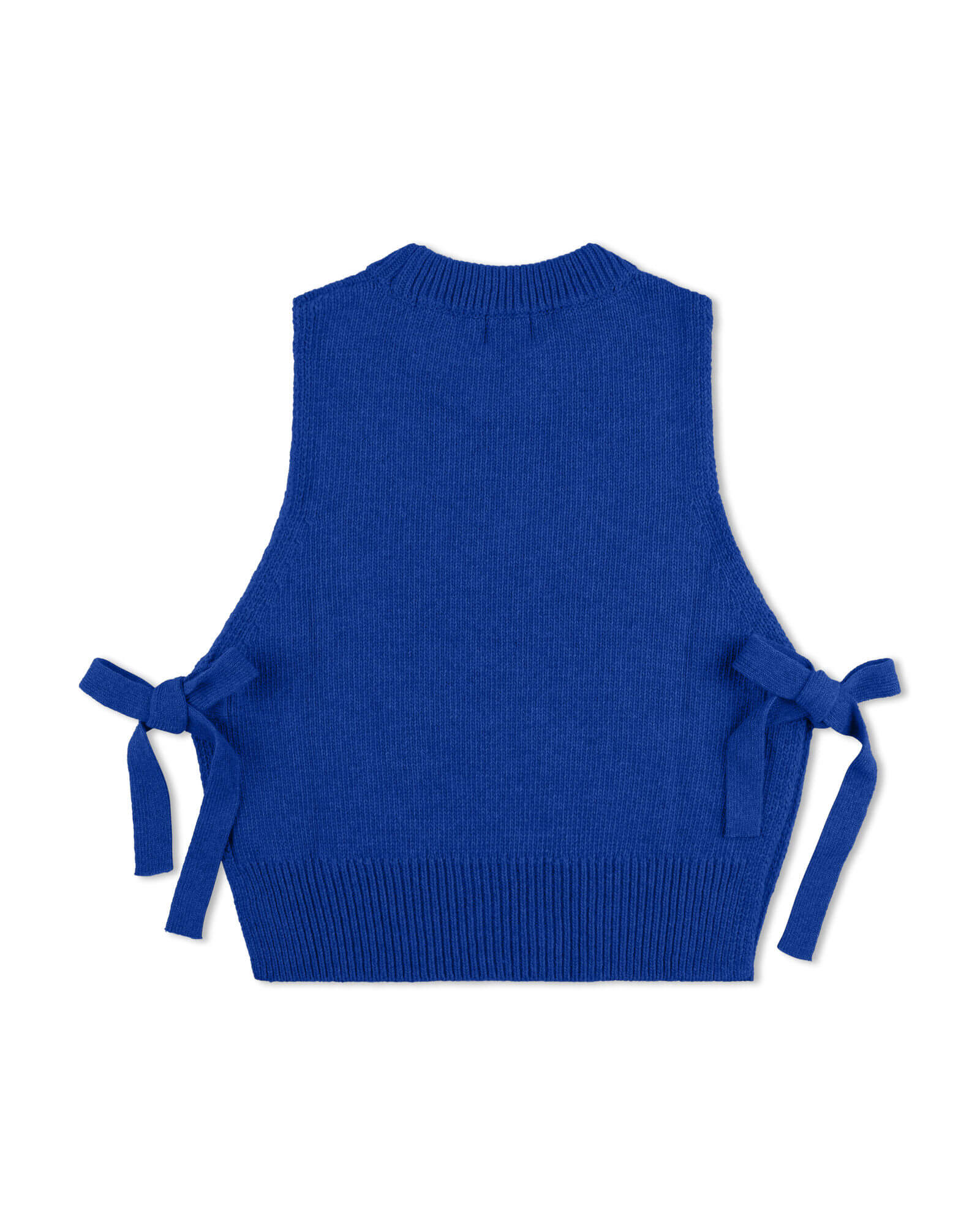 Blaue Schürzenweste aus Bio-Wolle von Matona