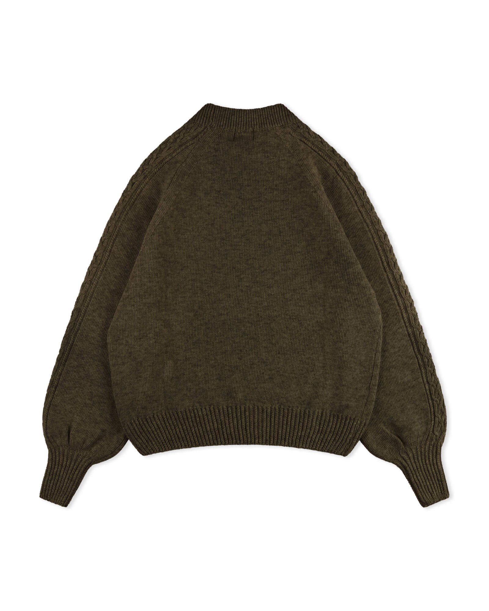 Grüner Strickpullover olive aus Bio-Baumwolle von Matona