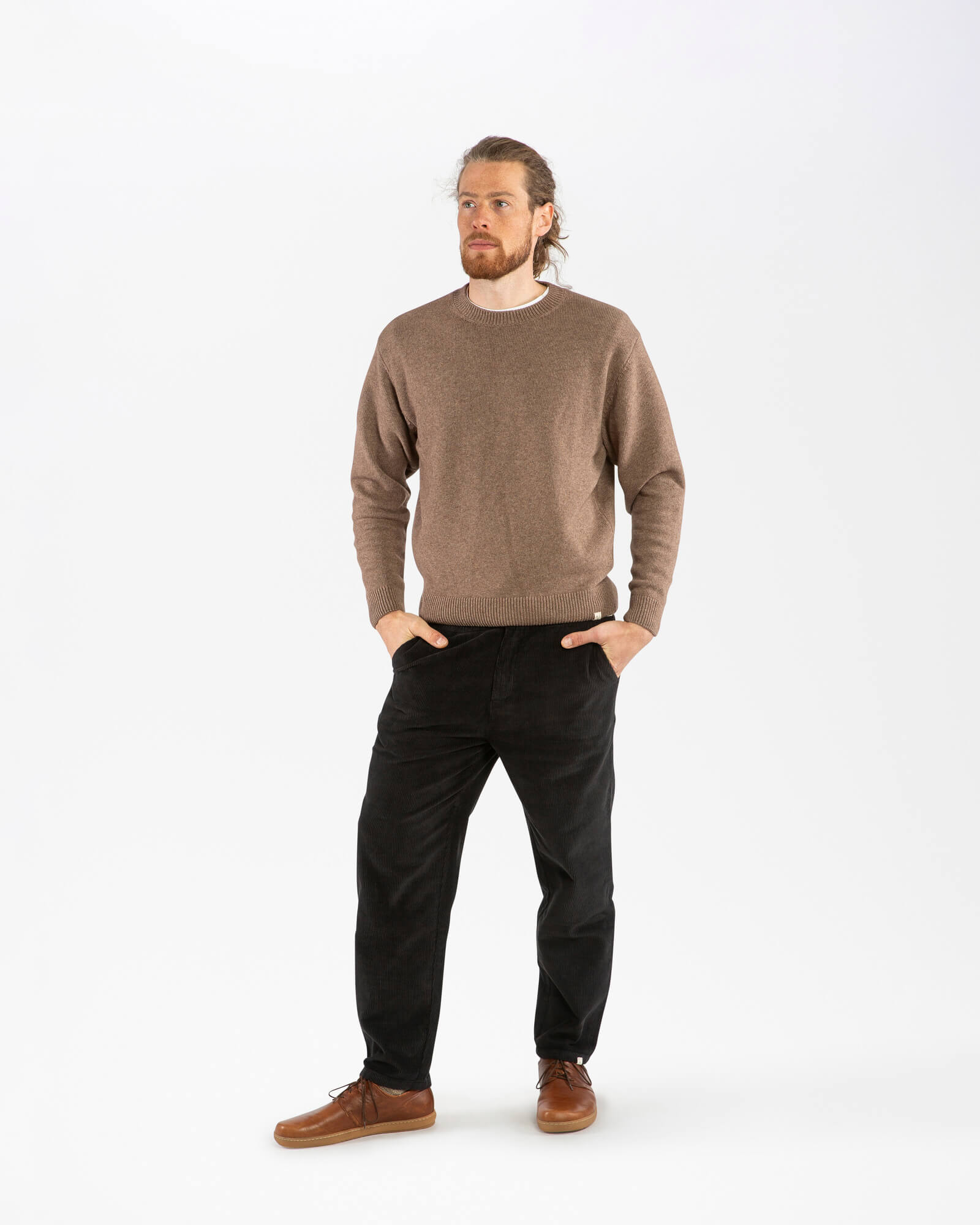 Brauner Strick-Sweater sepia aus Bio-Wolle von Matona