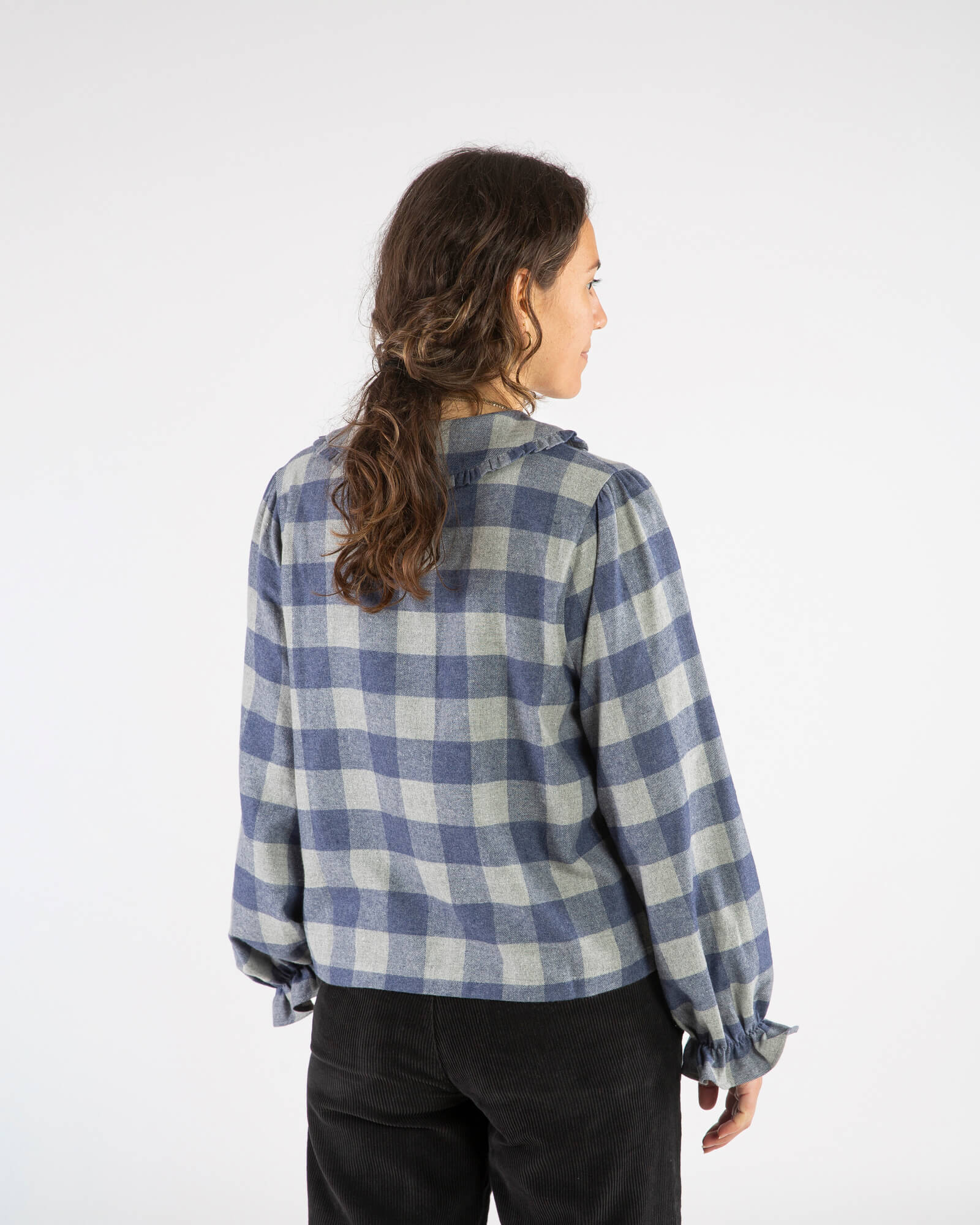 Karierte Flannelbluse aus 100% Bio-Baumwolle von Matona