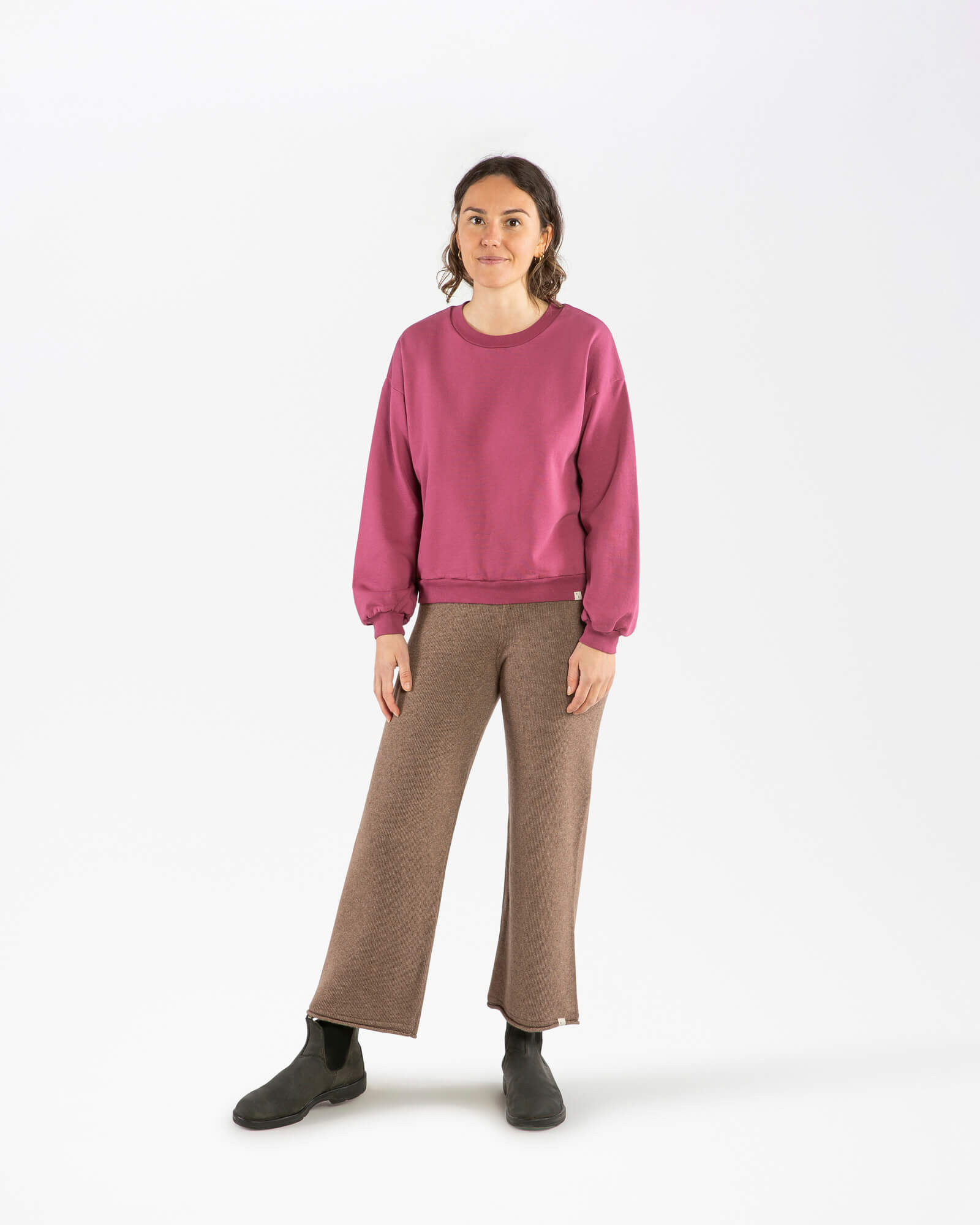 Braune Strickhose sepia aus Bio-Baumwolle von Matona