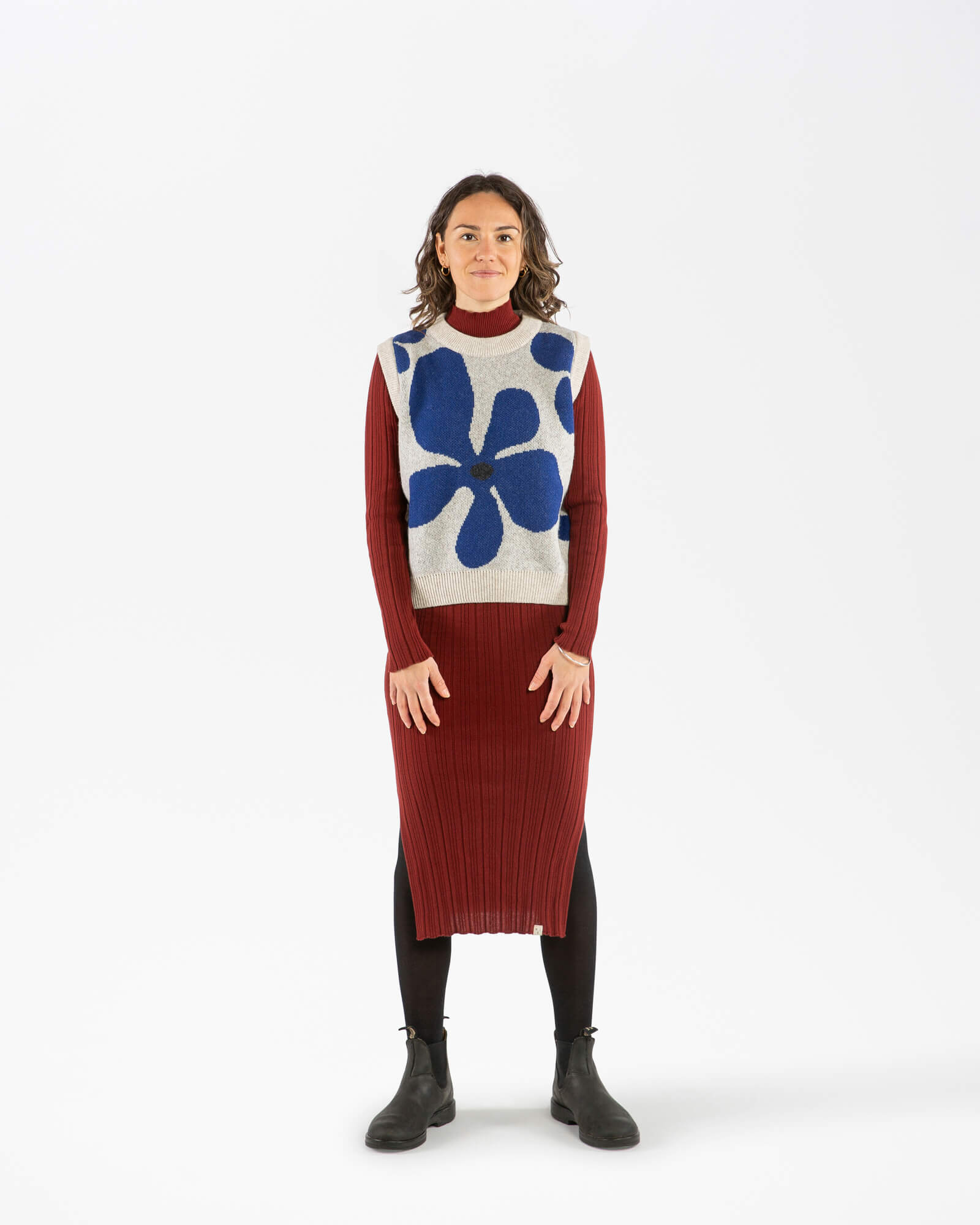 Strickpullunder Flower aus Bio-Wolle von Matona