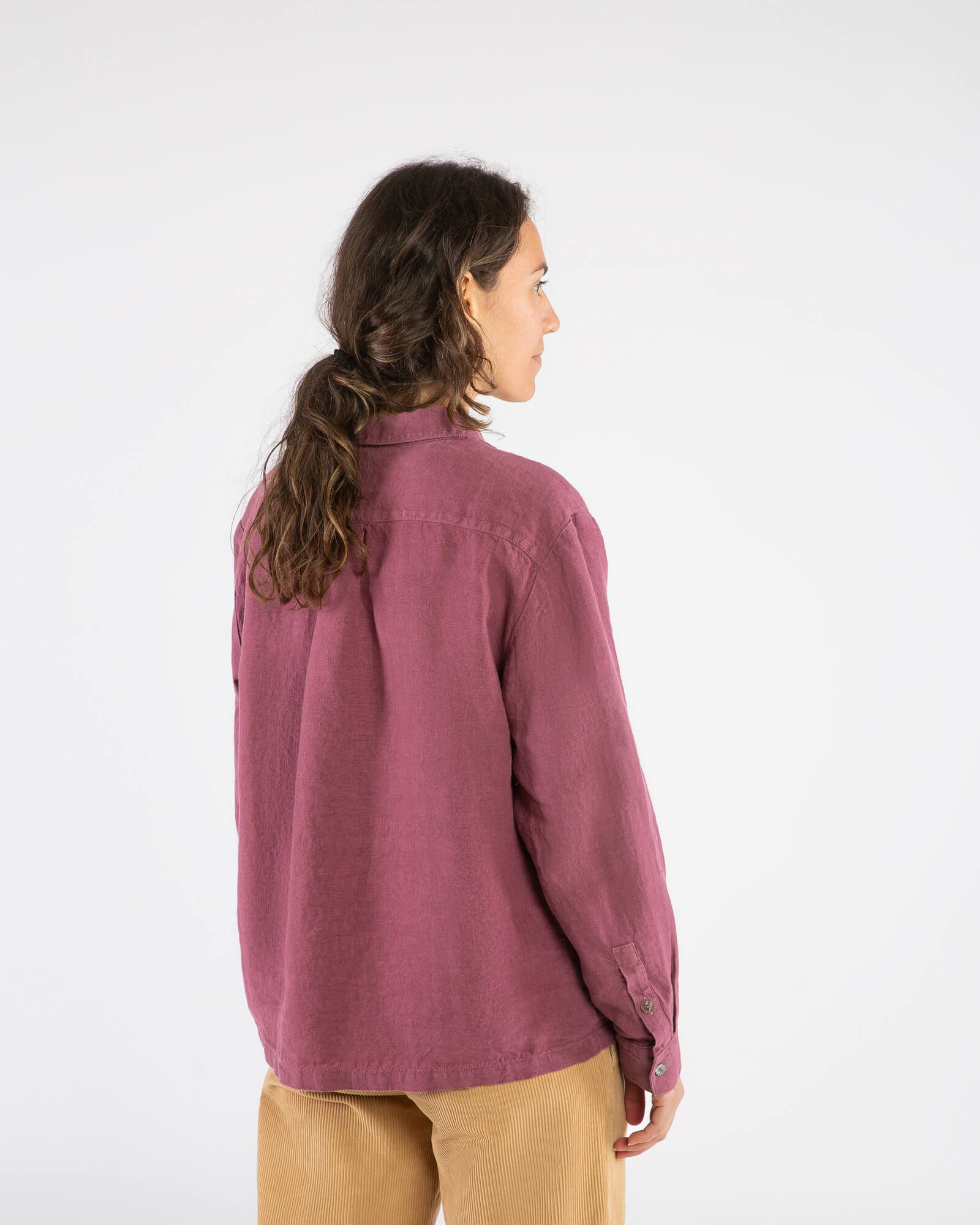 Pinke Bluse blackberry aus 100% Leinen von Matona