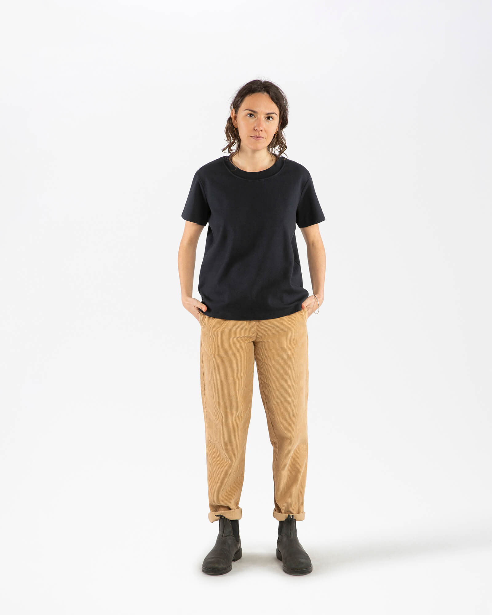 Schwarzes T-Shirt aus 100% Bio-Baumwolle von Matona