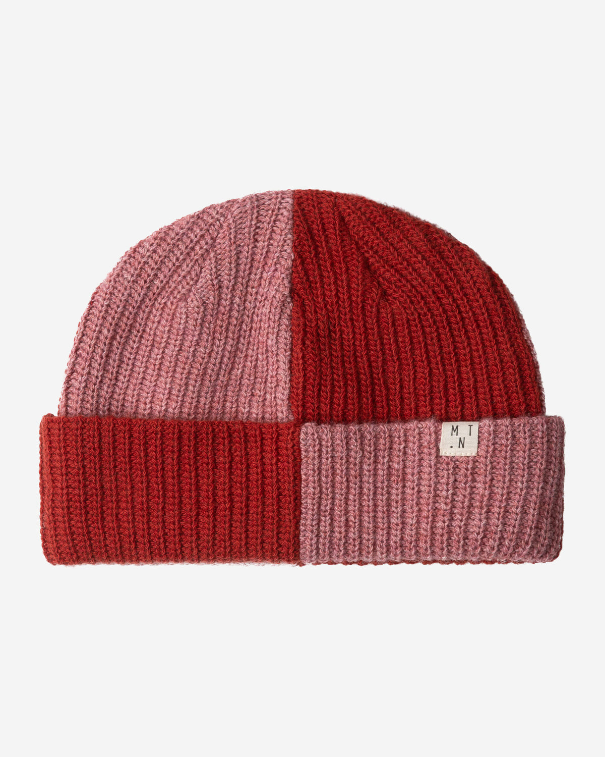 Rosa - Cranberry Mütze Fisherman aus Bio-Wolle von Matona