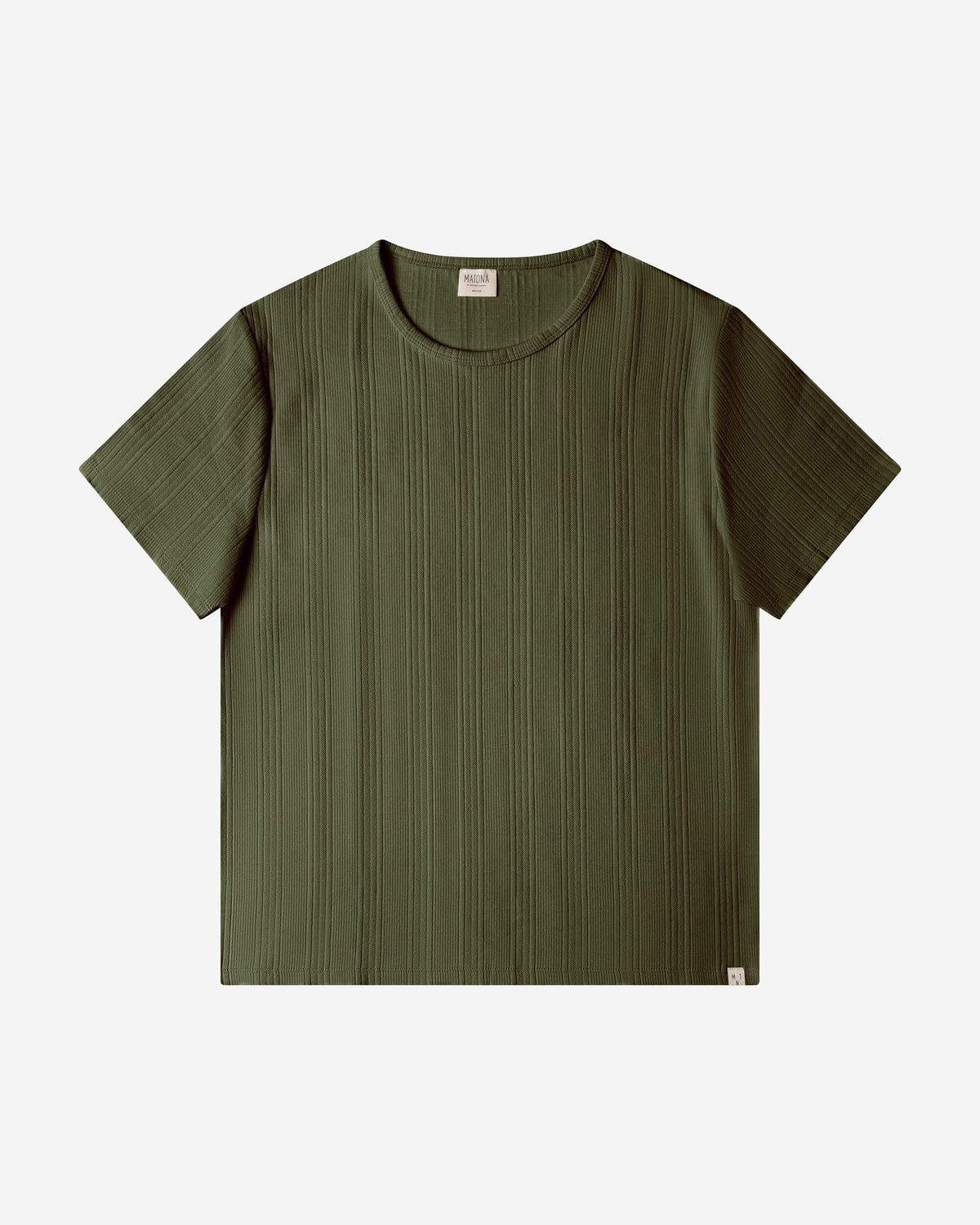 Grünes T-Shirt Rib aus 100% Bio-Baumwolle von Matona
