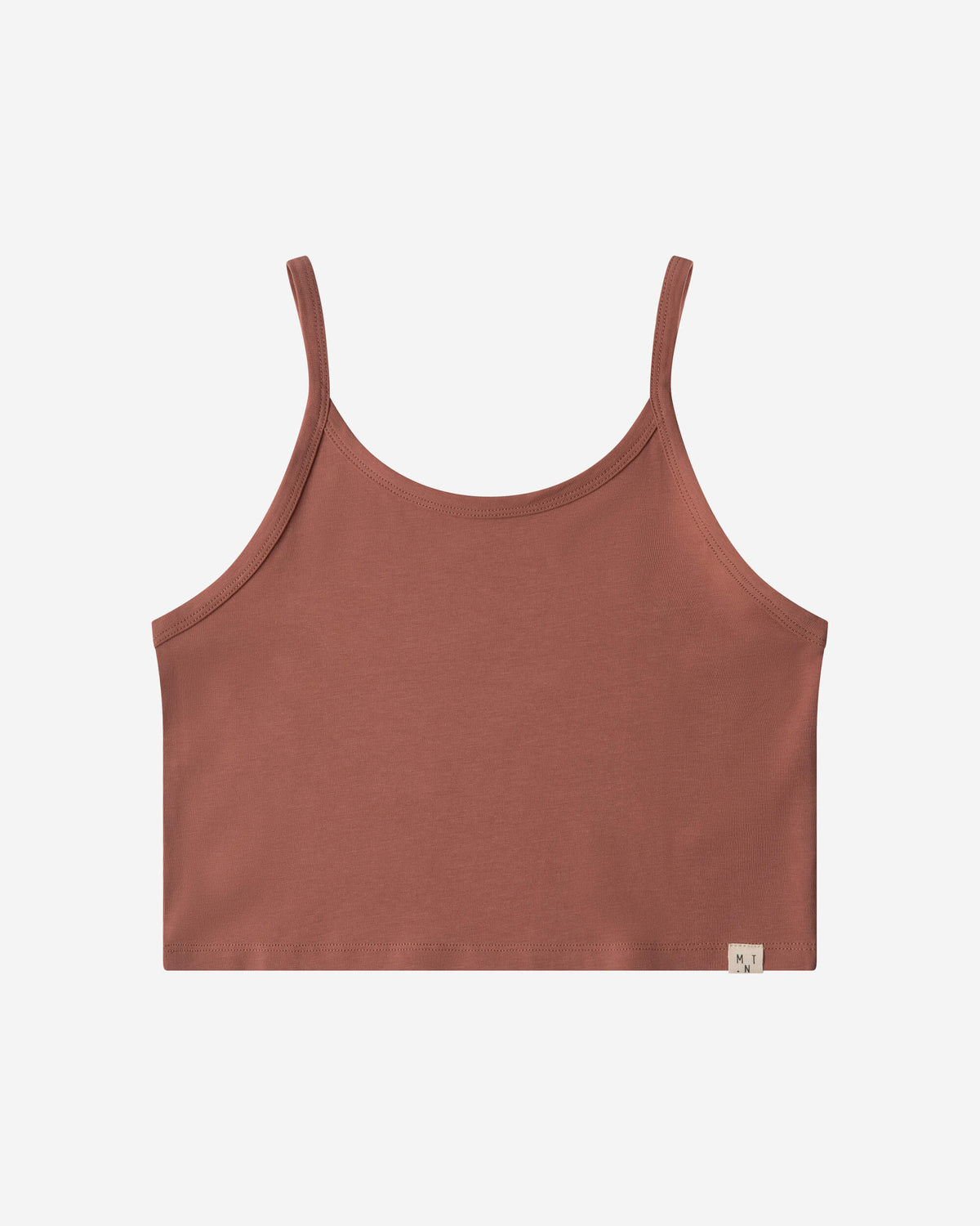 Braunes Crop-Top Basic aus Bio-Baumwolle von Matona