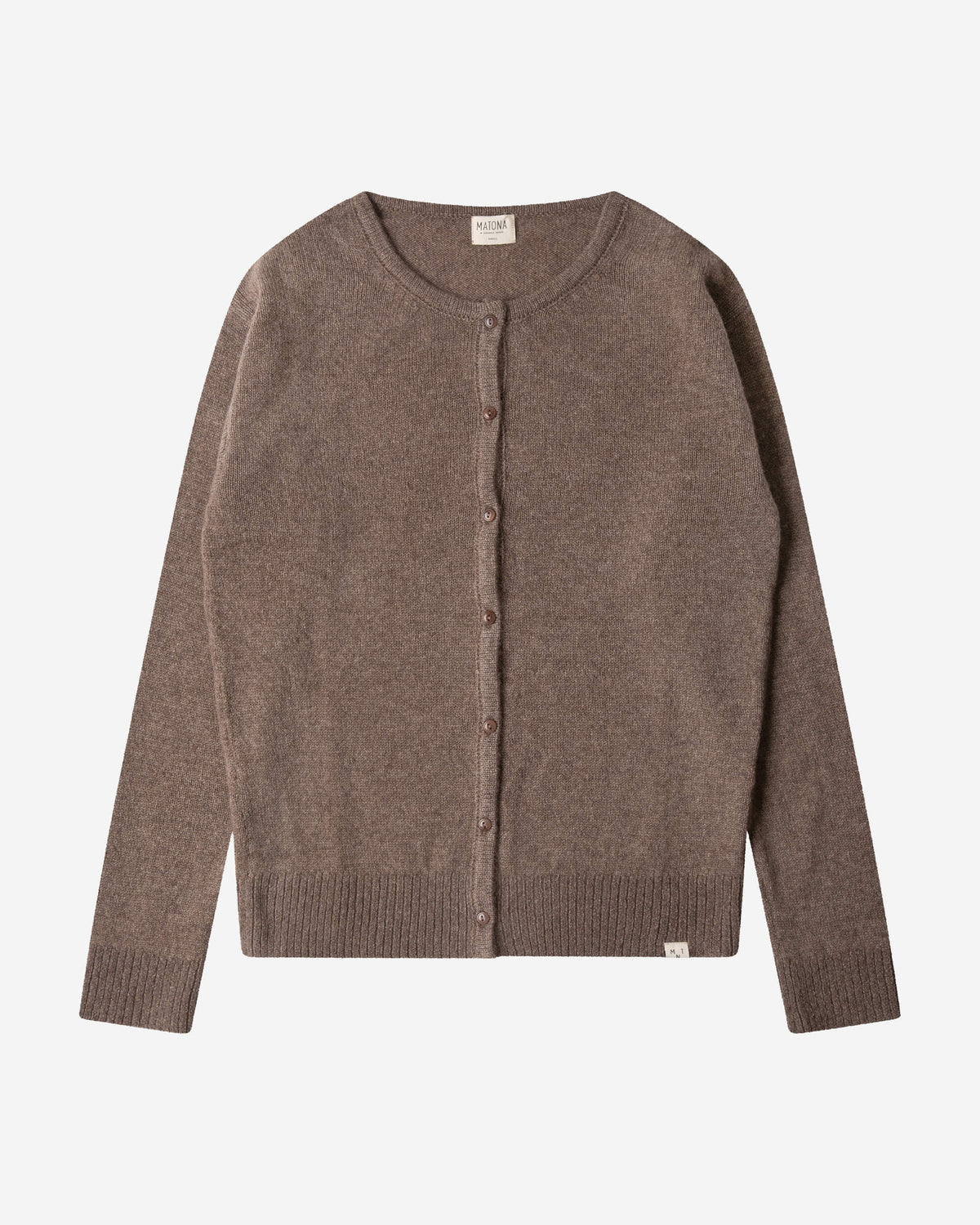 Brauner Cardigan aus 100% Kashmir von Matona