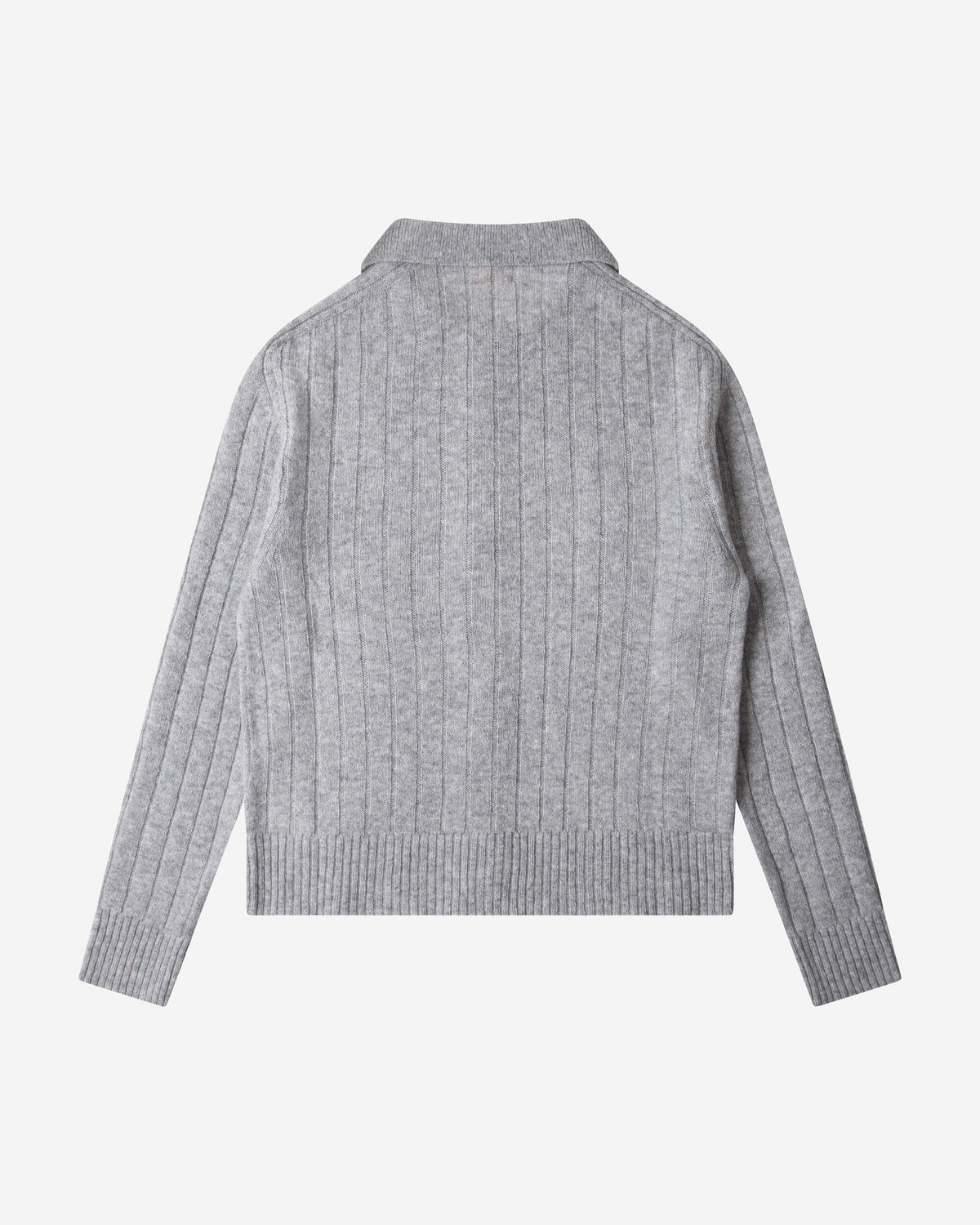 Graue Strickjacke Collared aus 100% Bio-Merinowolle von Matona