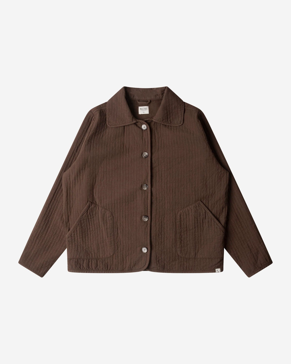 Braune Jacke Quilted aus 100% recycelter Baumwolle von Matona