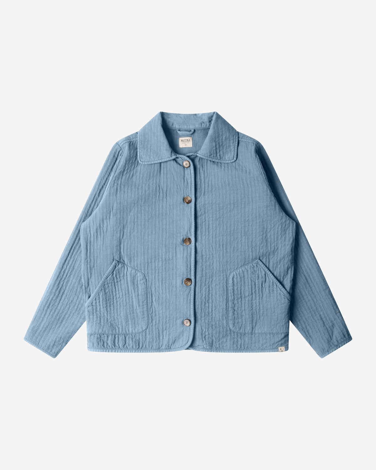 Hellblaue Jacke Quilted aus 100% recycelter Baumwolle von Matona