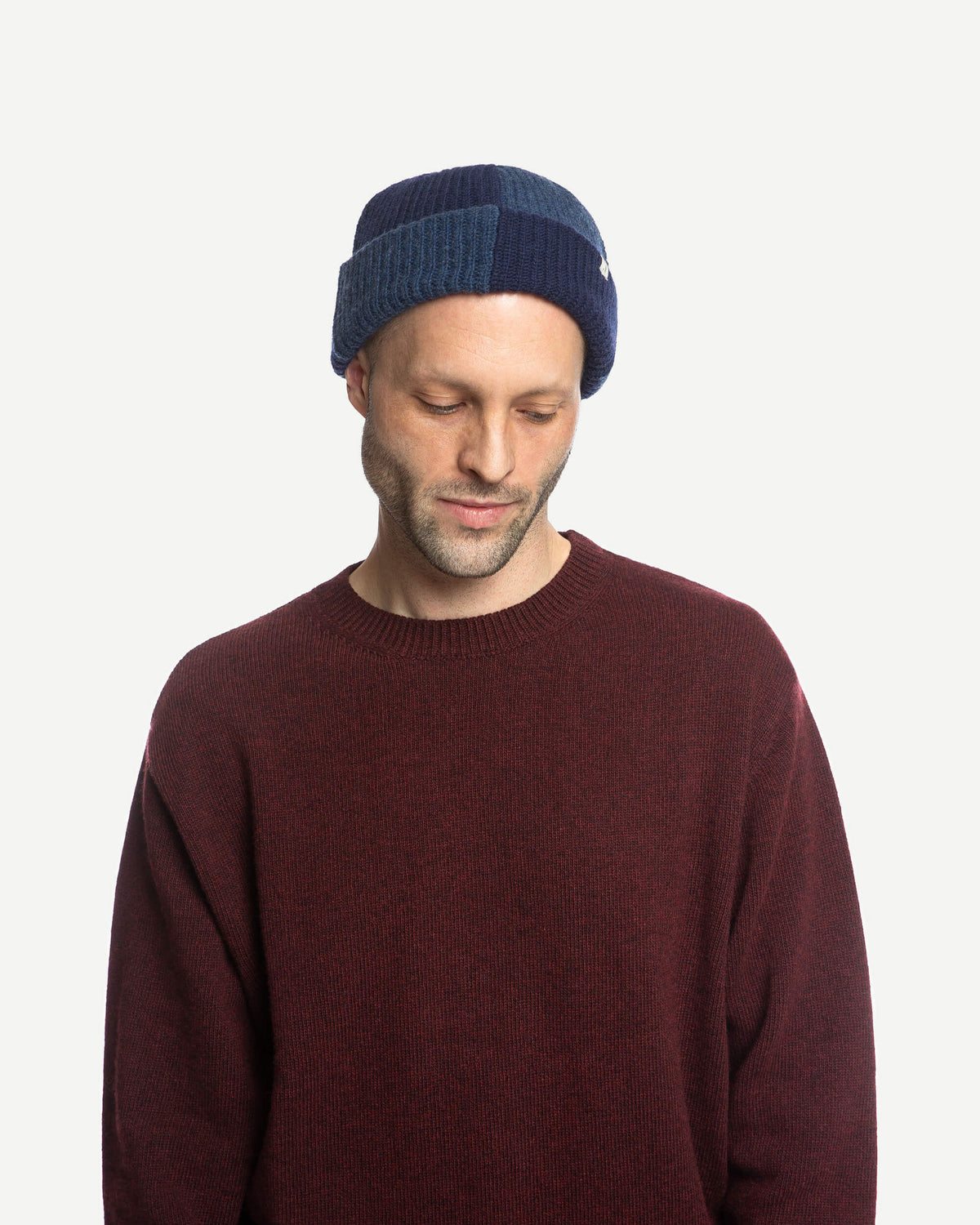 Blaue Mütze Fisherman aus Bio-Wolle von Matona