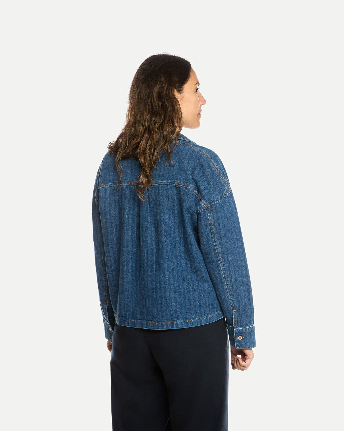 Blaue Bluse Denim aus 100% Bio-Baumwolle von Matona