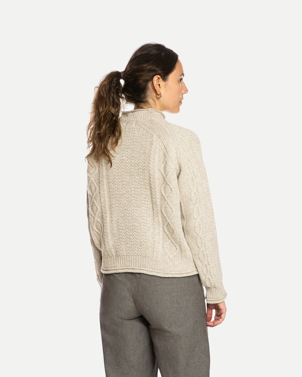 Beiger Sweater Harbour aus Bio-Wolle von Matona