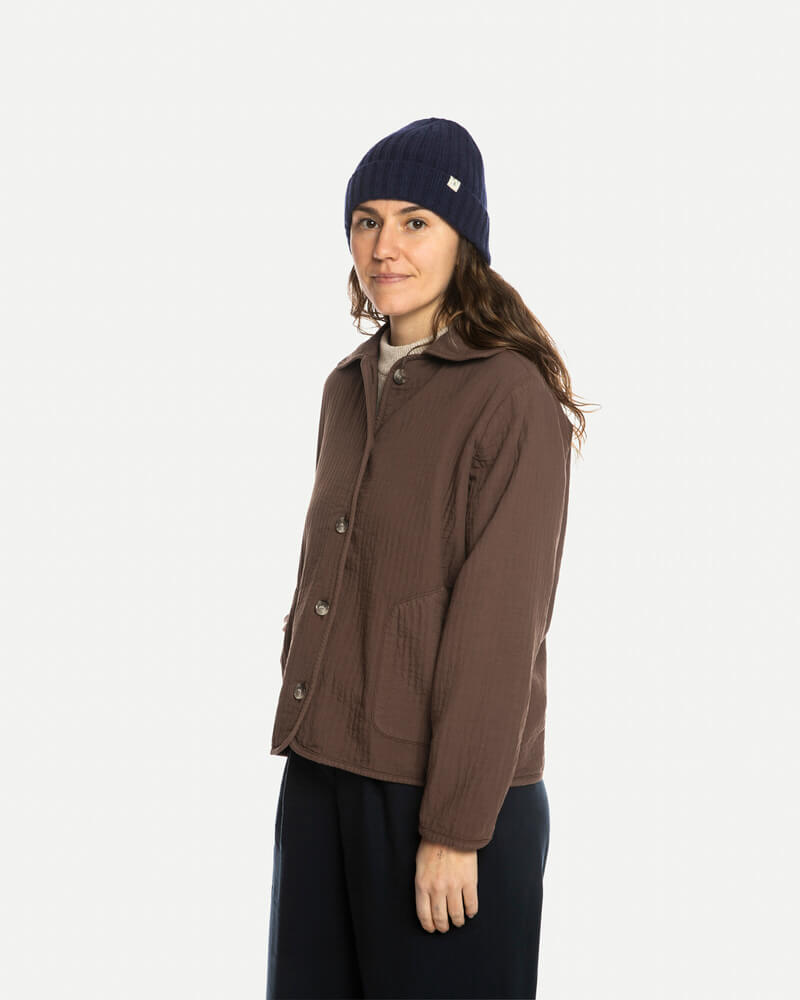 Braune Jacke Quilted aus 100% recycelter Baumwolle von Matona