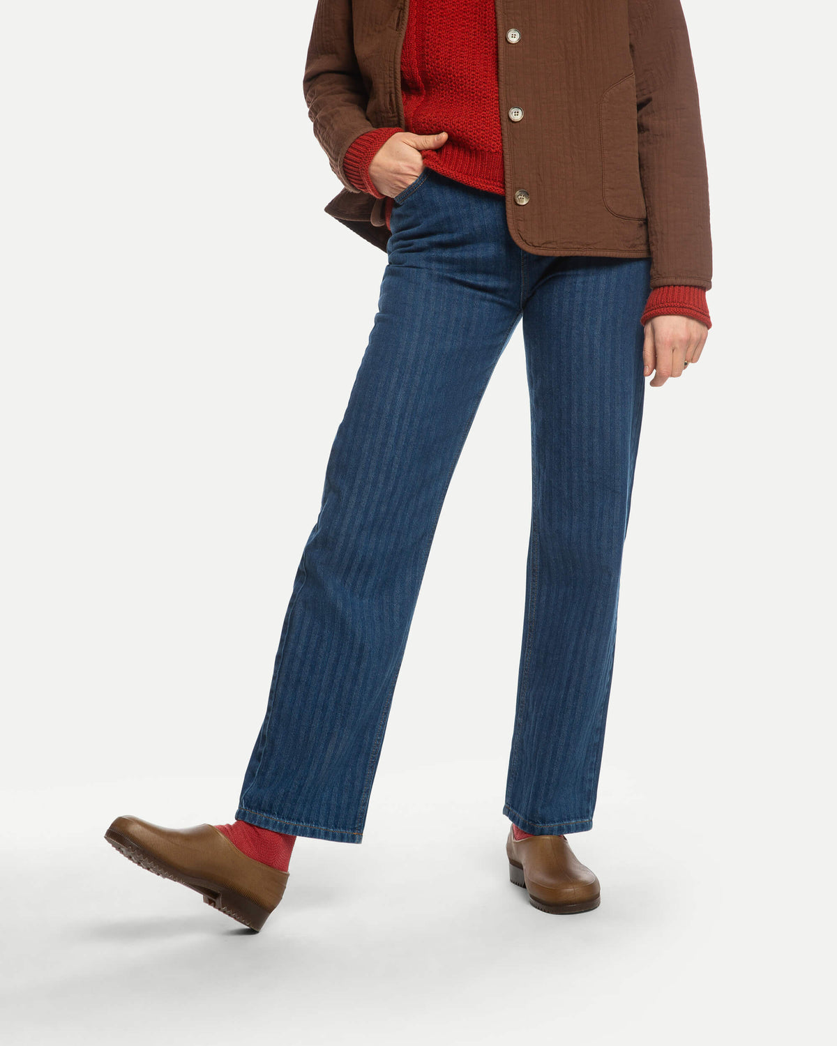 Blaue Jeans Denim Straight Leg aus 100% Bio-Baumwolle von Matona