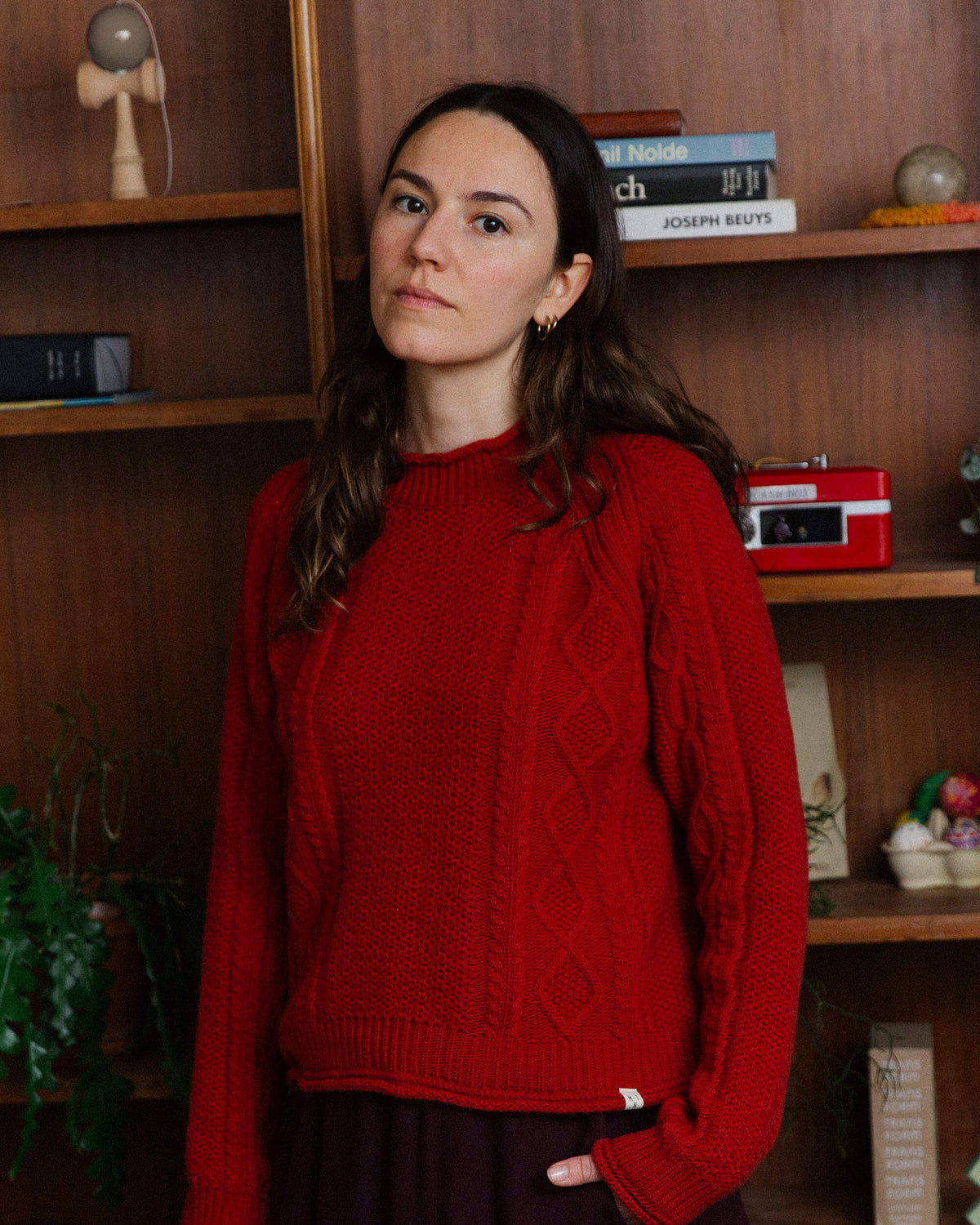 Roter Sweater Harbour aus Bio-Wolle von Matona
