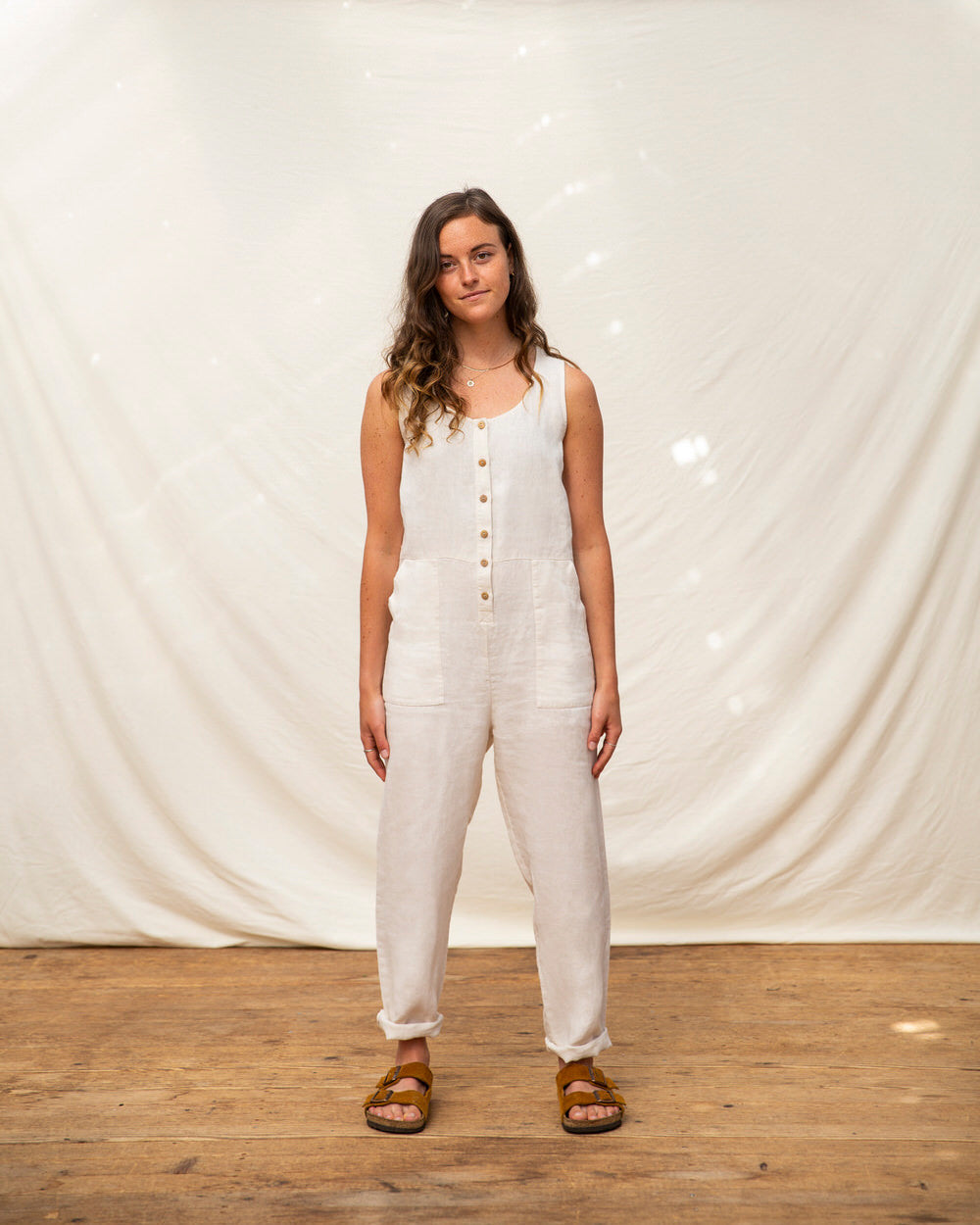 White overall milk made of linen by Matona