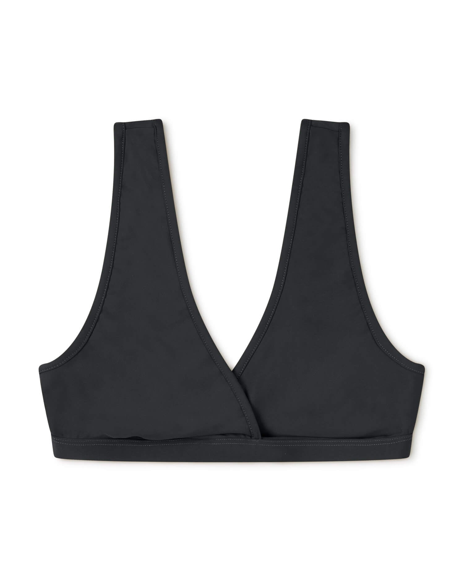 Black bikini top made from recycled polyamide from Matona