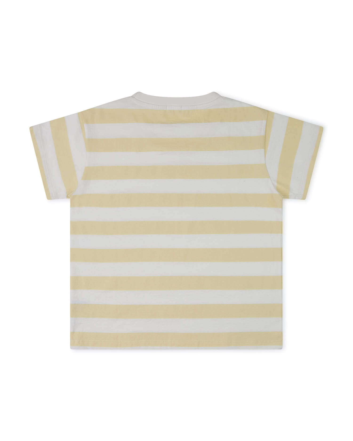 Yellow and white striped T-shirt made from 100% organic cotton from Matona