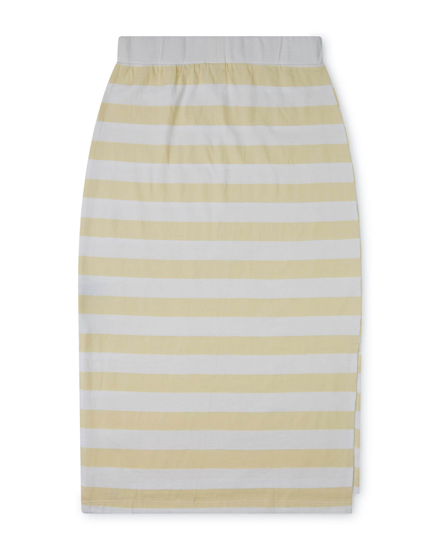 Yellow and white striped skirt made of 100% organic cotton from Matona